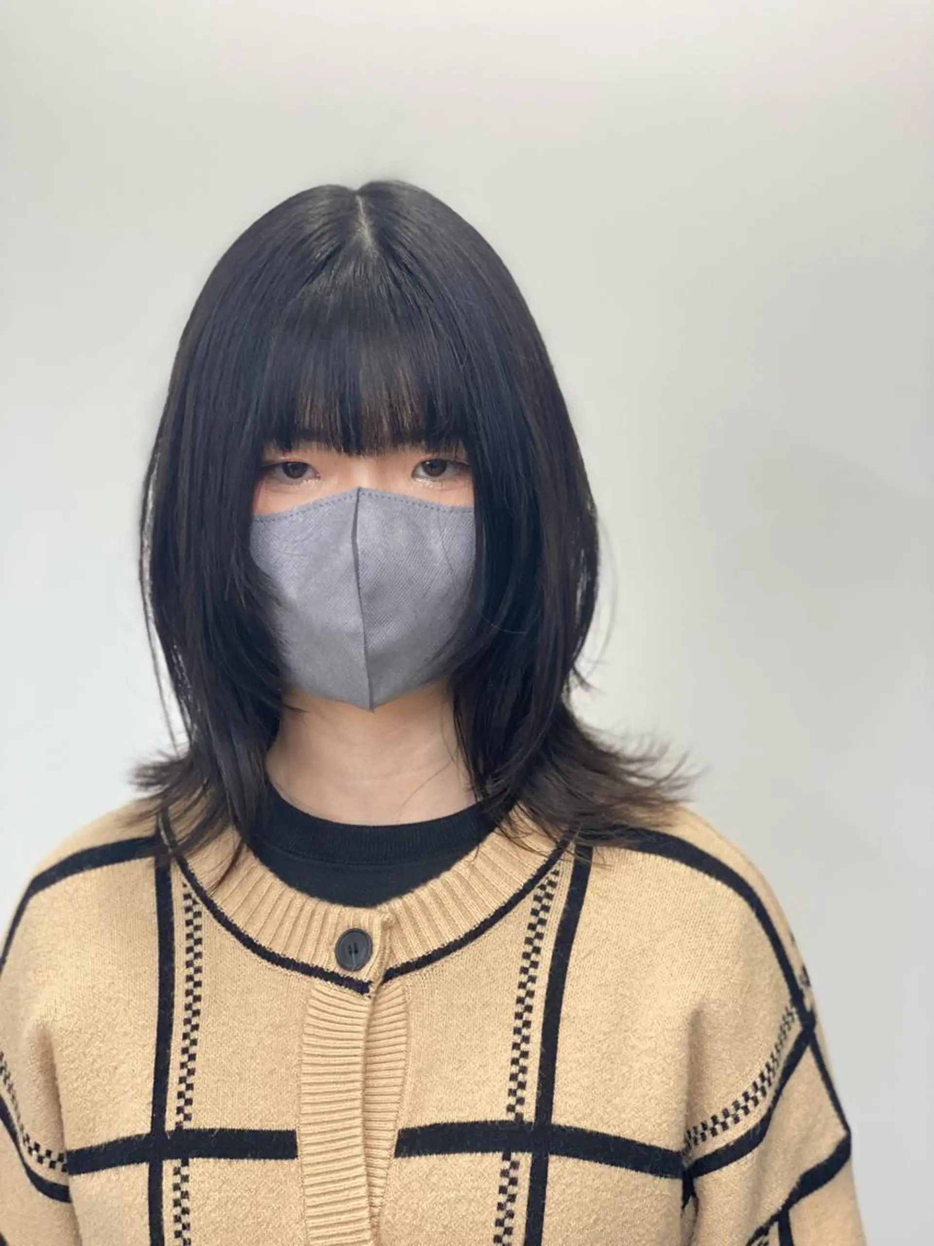 ミディアム 似合わせカット カット sunc所属・梅田l大人韓国ヘア レイヤー×艶カラーのヘアスタイル