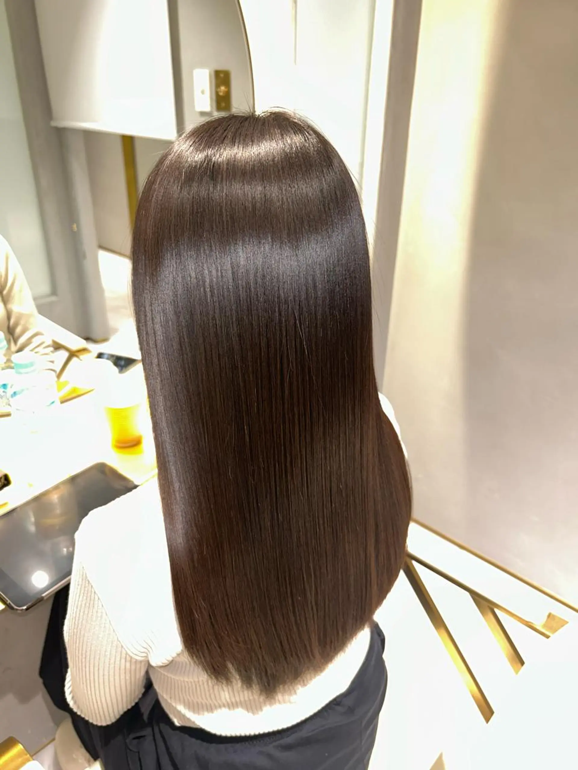 ミディアム 髪質改善 縮毛矯正 トリートメント ヘアカラー トリートメント ヘッドスパ answer銀座 店長💐HIDEのヘアスタイル