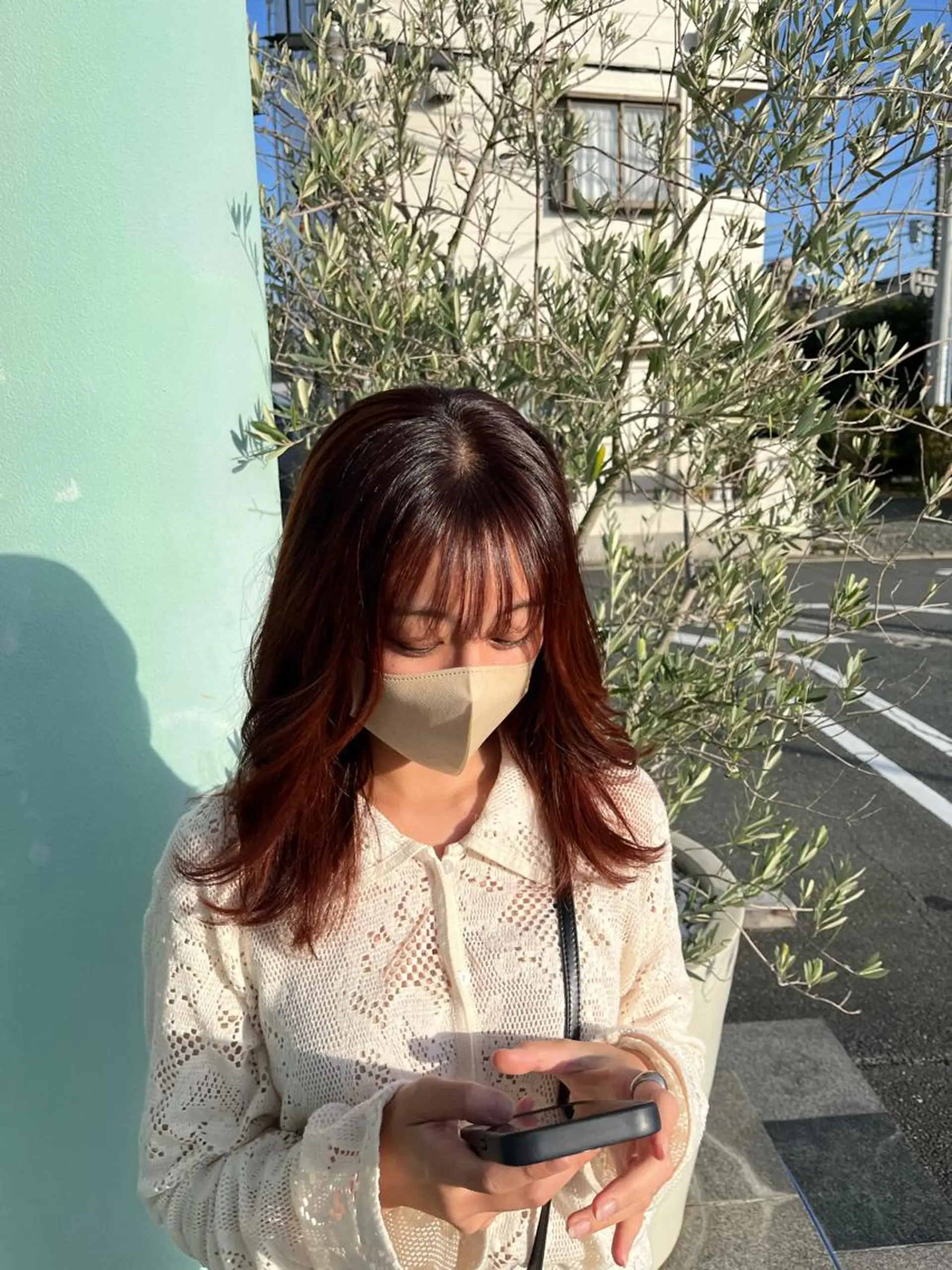 セミロング ボヌールソレイユ所属・☁️彦坂唯有/ 透明感カラー☁️のヘアスタイル