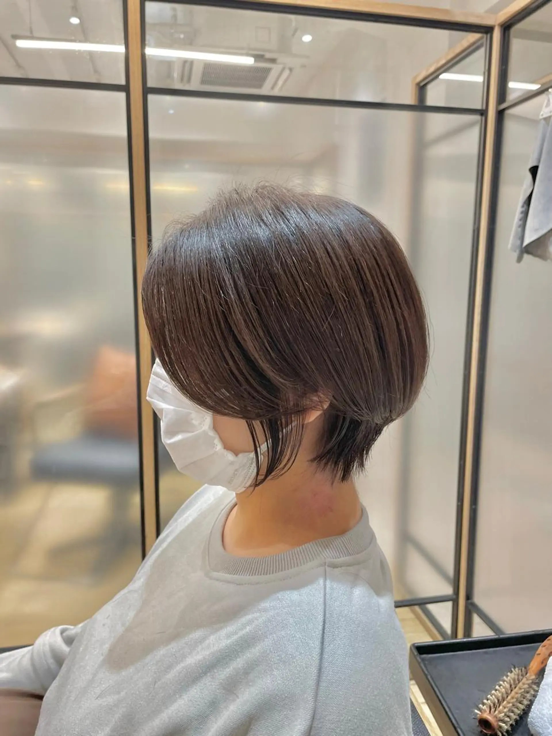 ショート 顔周りカット ハイライト シノハラ ガクト ショート/白髪ぼかしのヘアスタイル