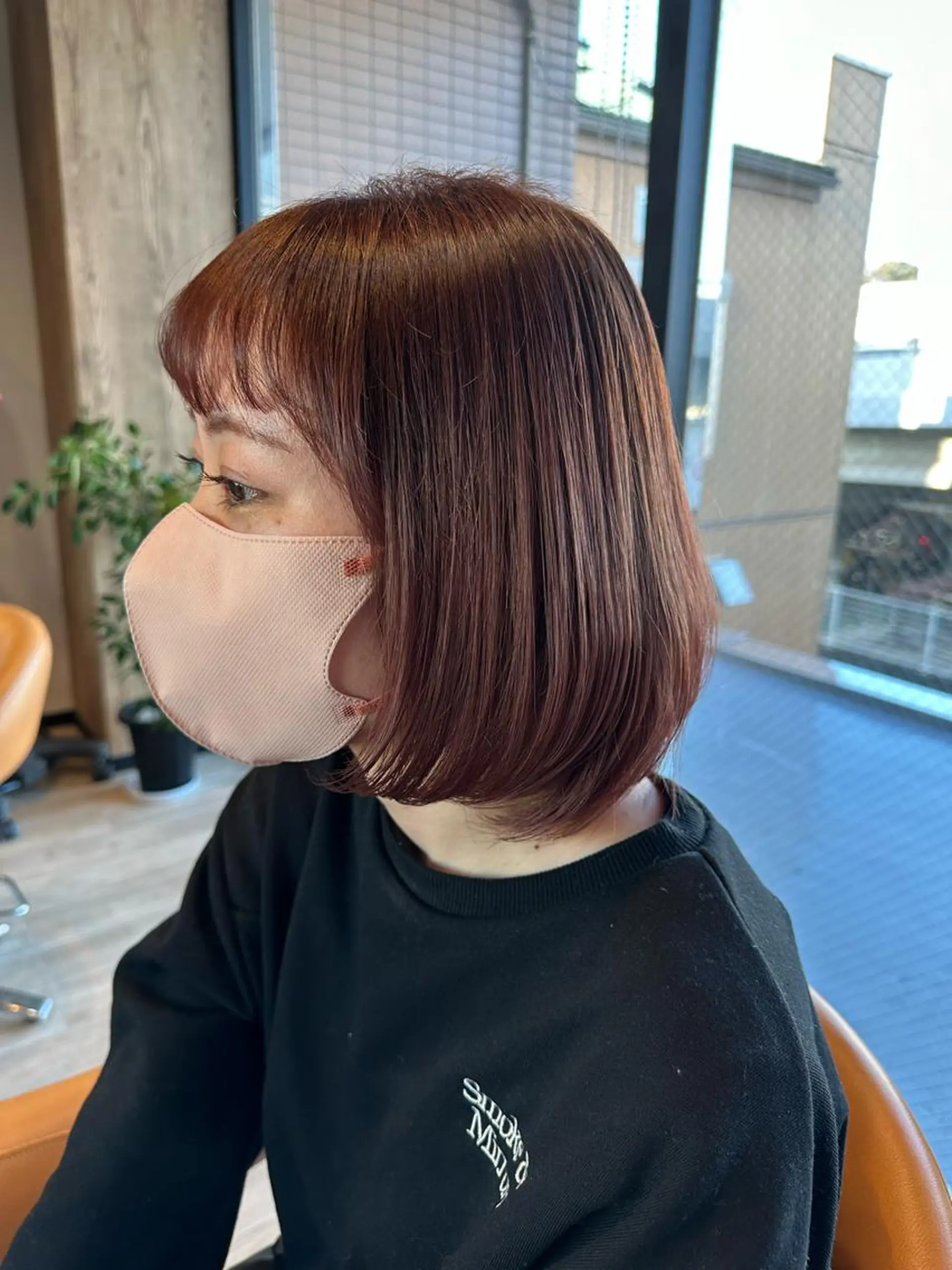 ミディアム カラー ヘアカラー トリートメント 髪質改善&ストレート ‪✂︎‬鈴木青樹のヘアスタイル