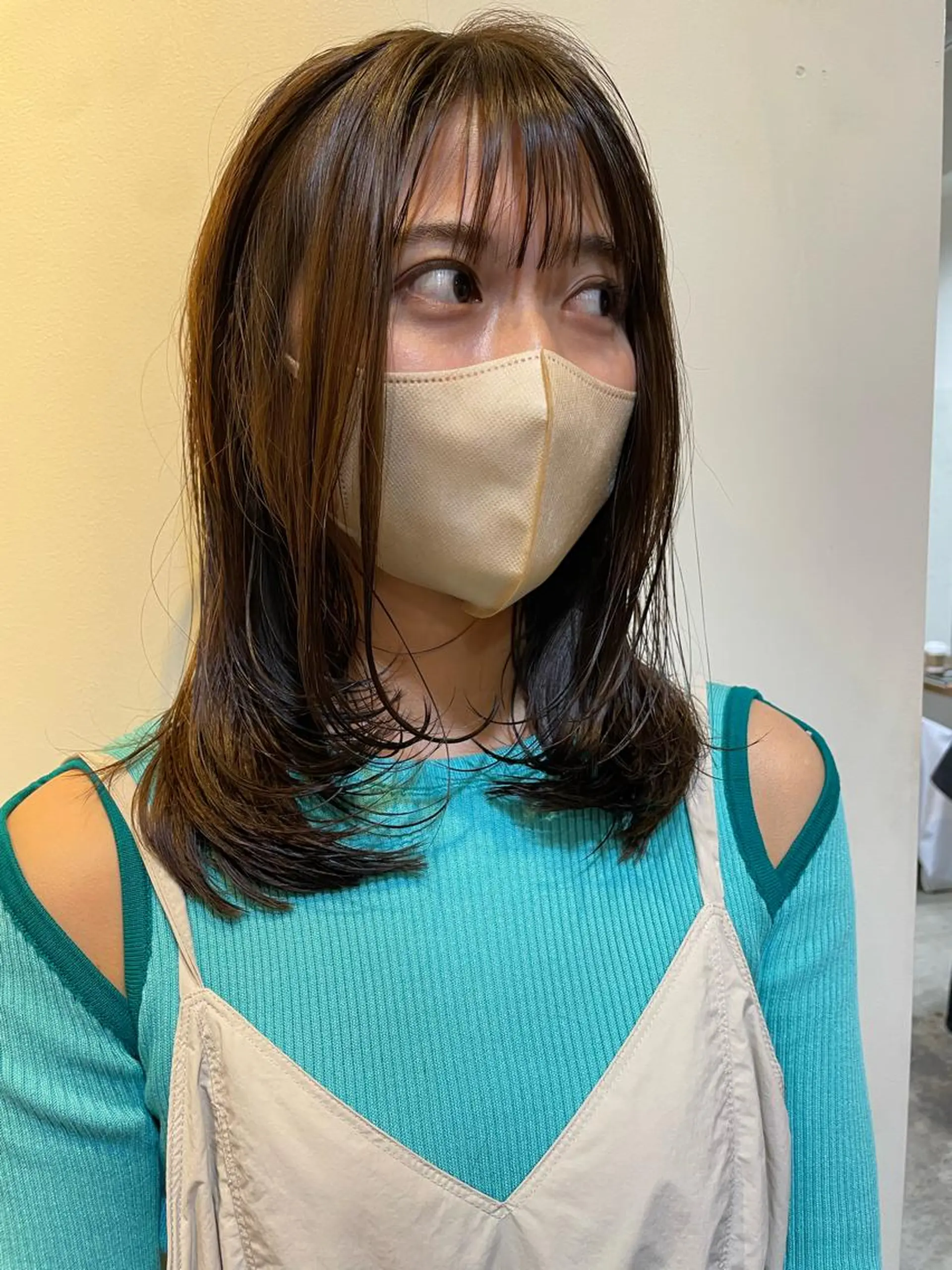 ミディアム カラー 顔周りカット レイヤーカット カット ヘアカラー トリートメント レイヤー/似合わせ TAKUYAのヘアスタイル