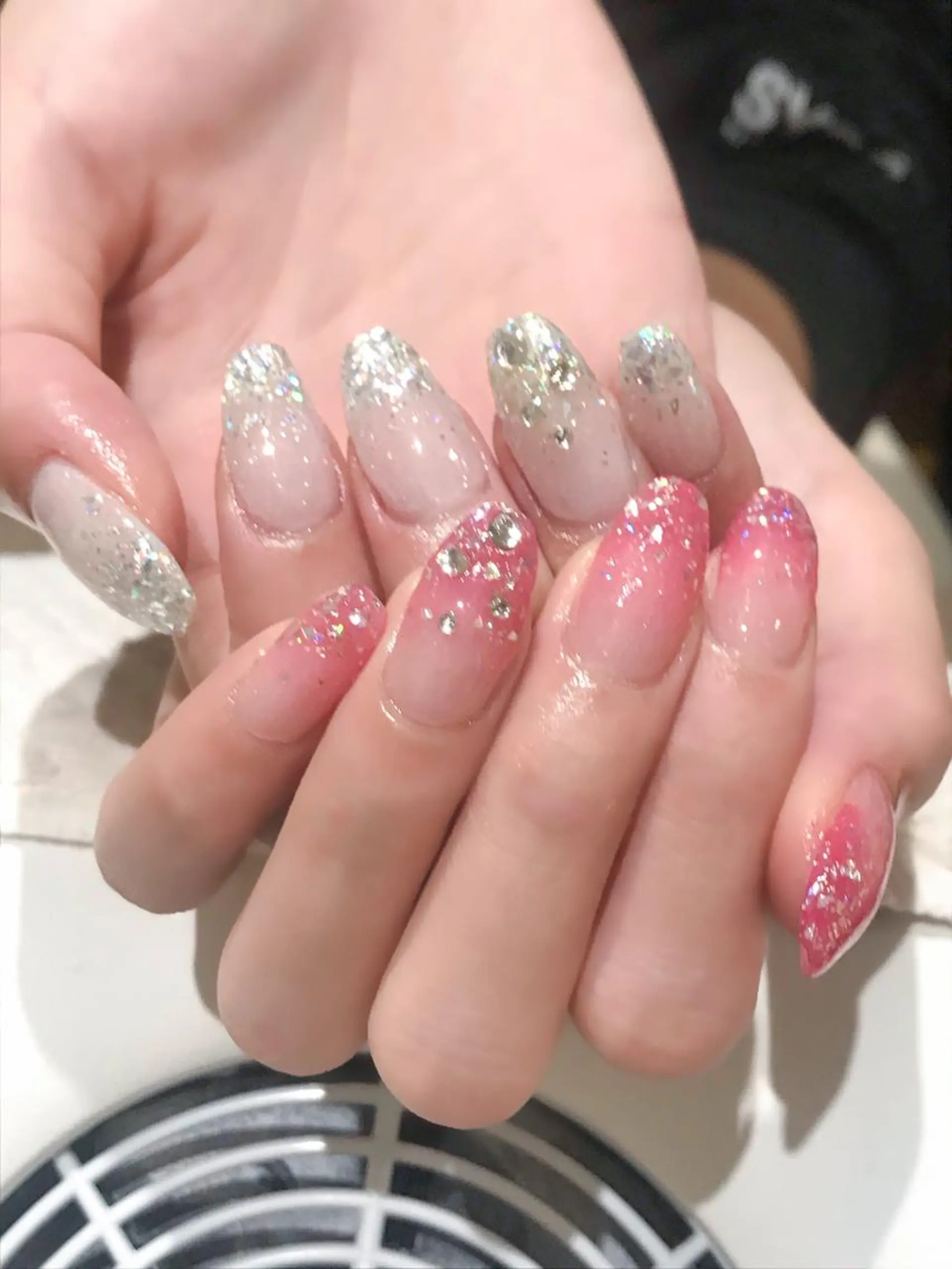 ネイル グラデーション ラメ(グリッター) ワンカラーネイル Nyanco Nailのネイルデザイン