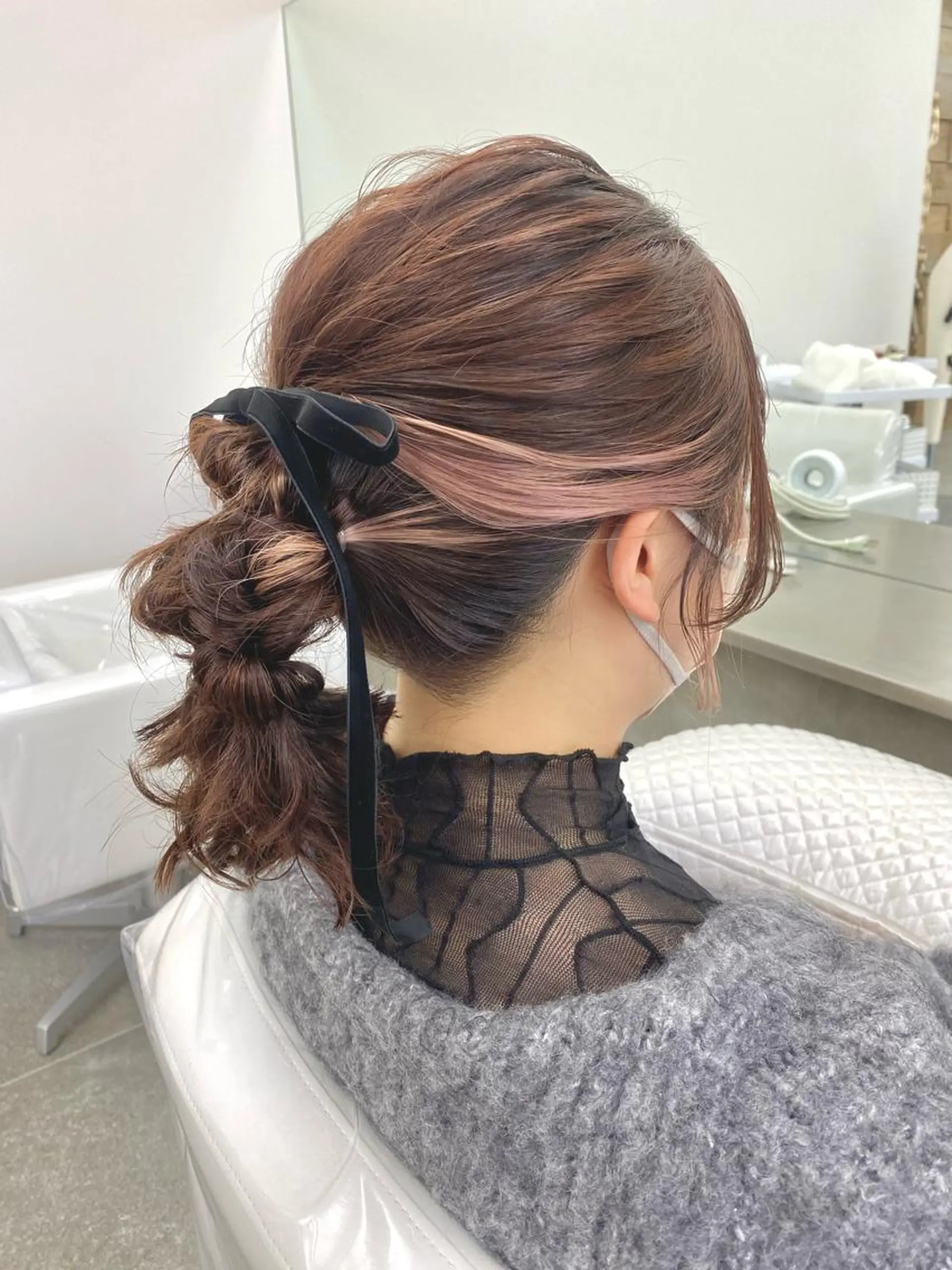 ミディアム カラー ヘアアレンジ ヘアセット 💫お呼ばれヘア💫 髪質改善✨トモエ市川のヘアスタイル