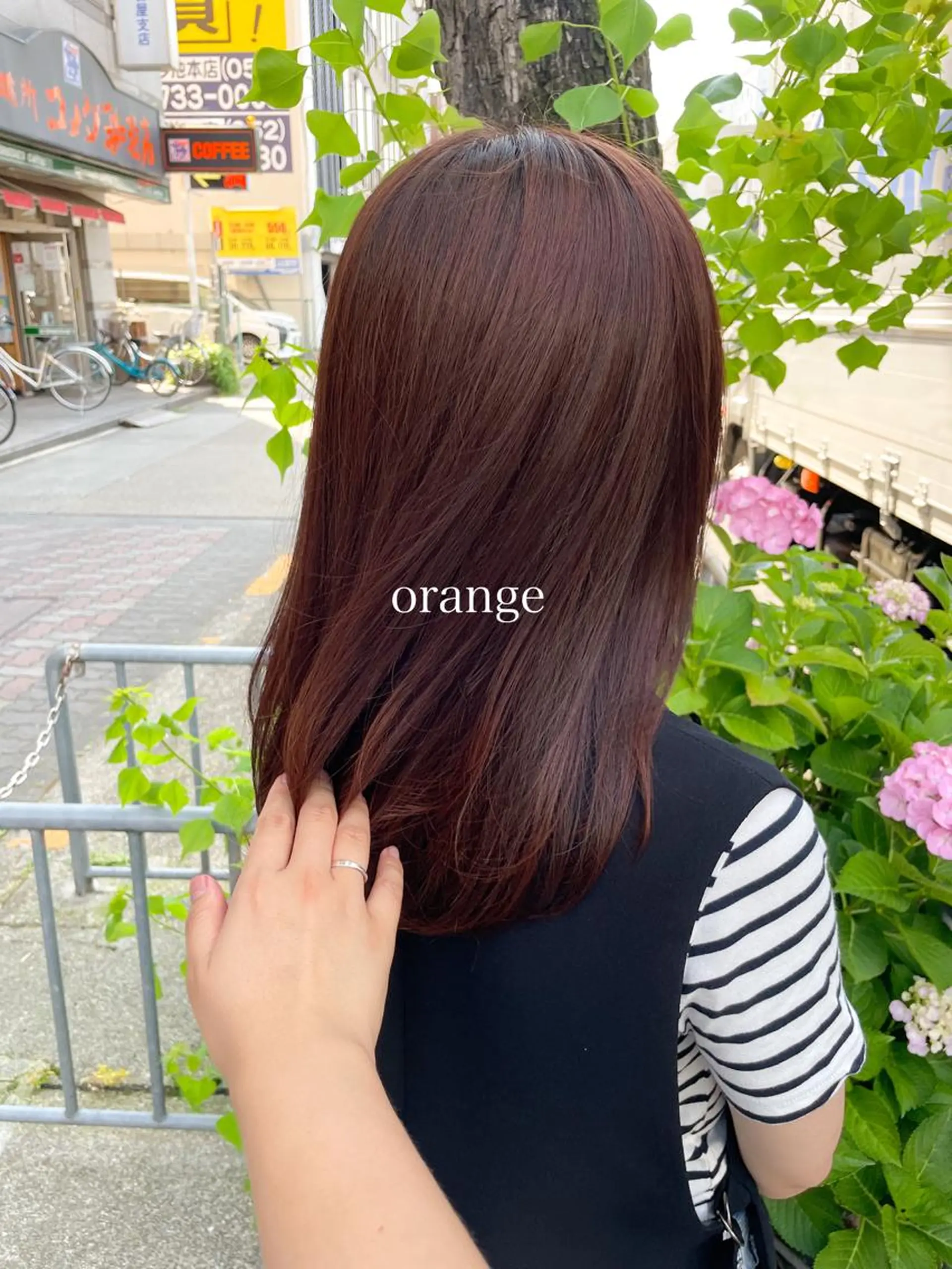 セミロング カラー ヘアカラー トリートメント 高橋 みく/ minim 暖色のヘアスタイル