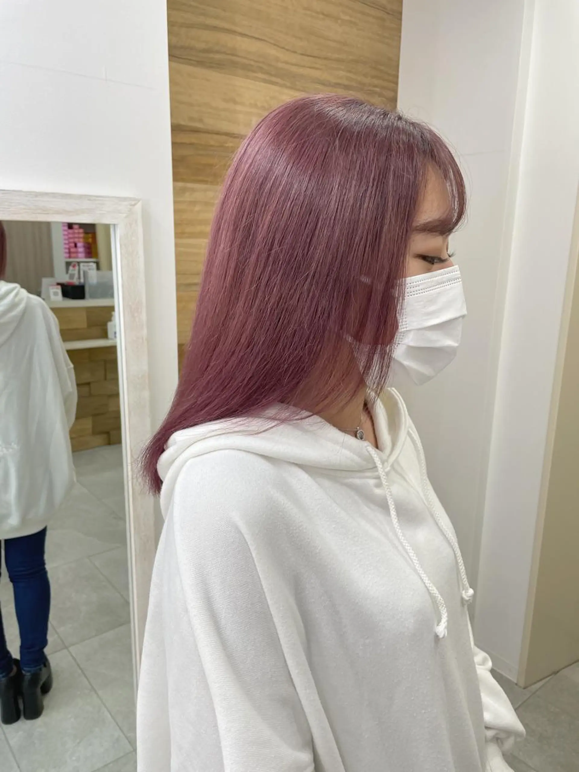 セミロング カラー 飯塚 青空のヘアスタイル