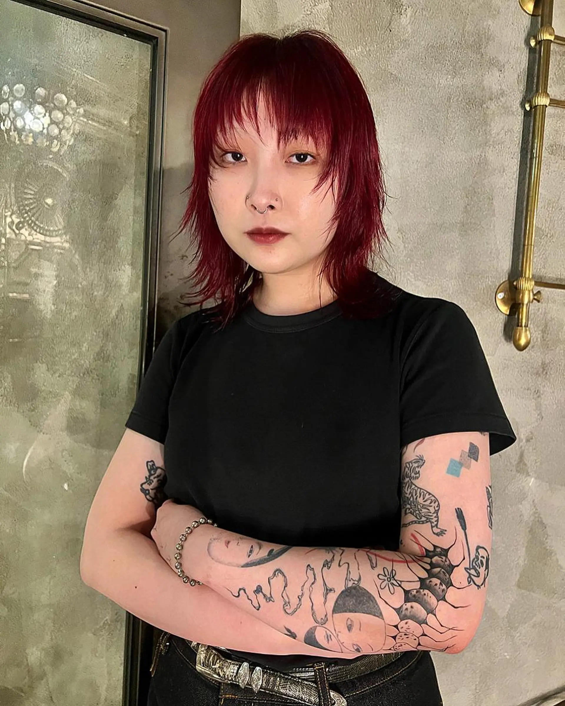 ミディアム カラー haco＋所属・圧倒的デザイン力 店長🎨RENAのヘアスタイル