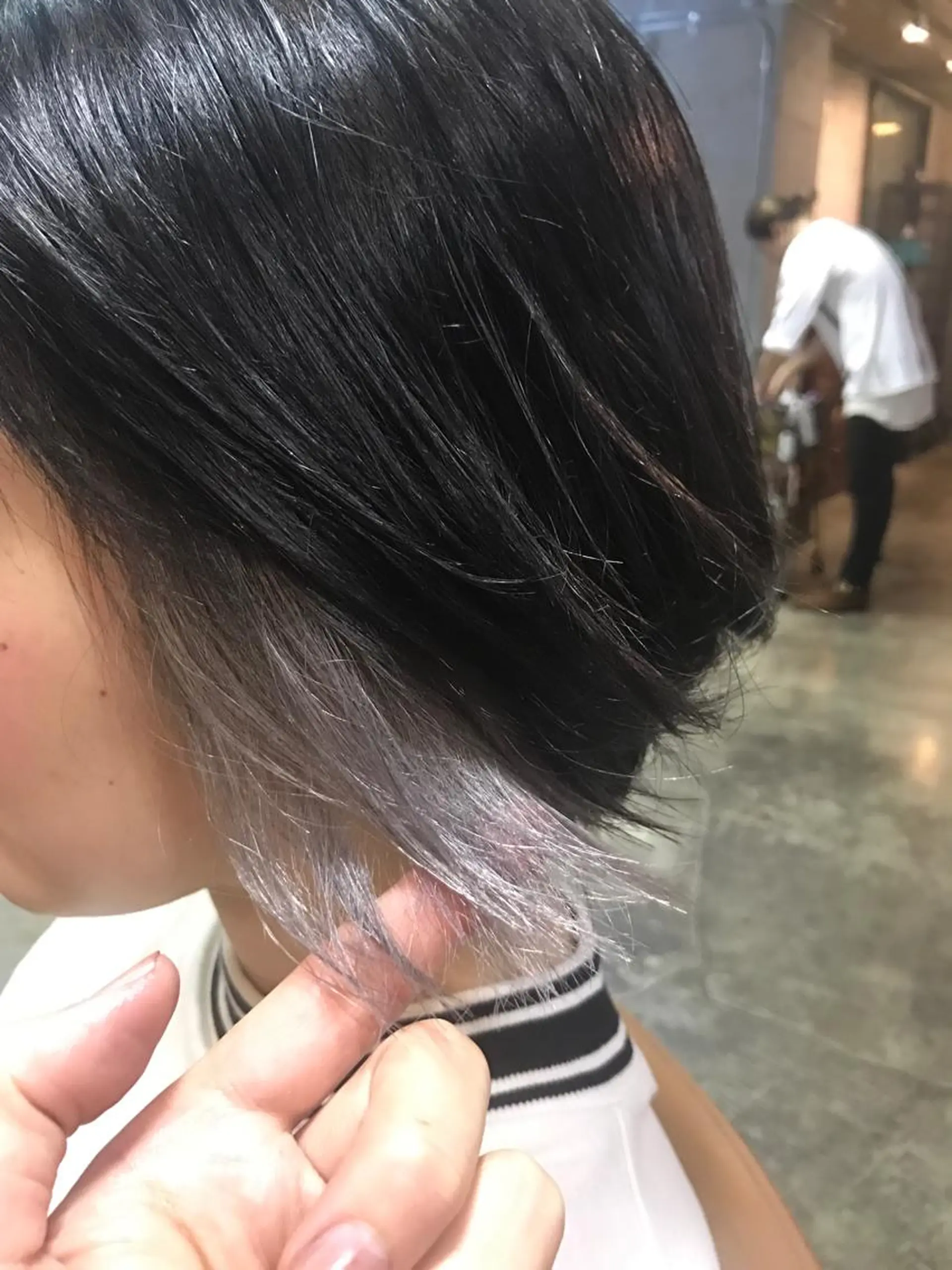 ショート カラー パーマ ヘアアレンジ メンズ キッズ ネイル マツエク・マツパ ホワイト サロンドミルク 原宿のヘアスタイル