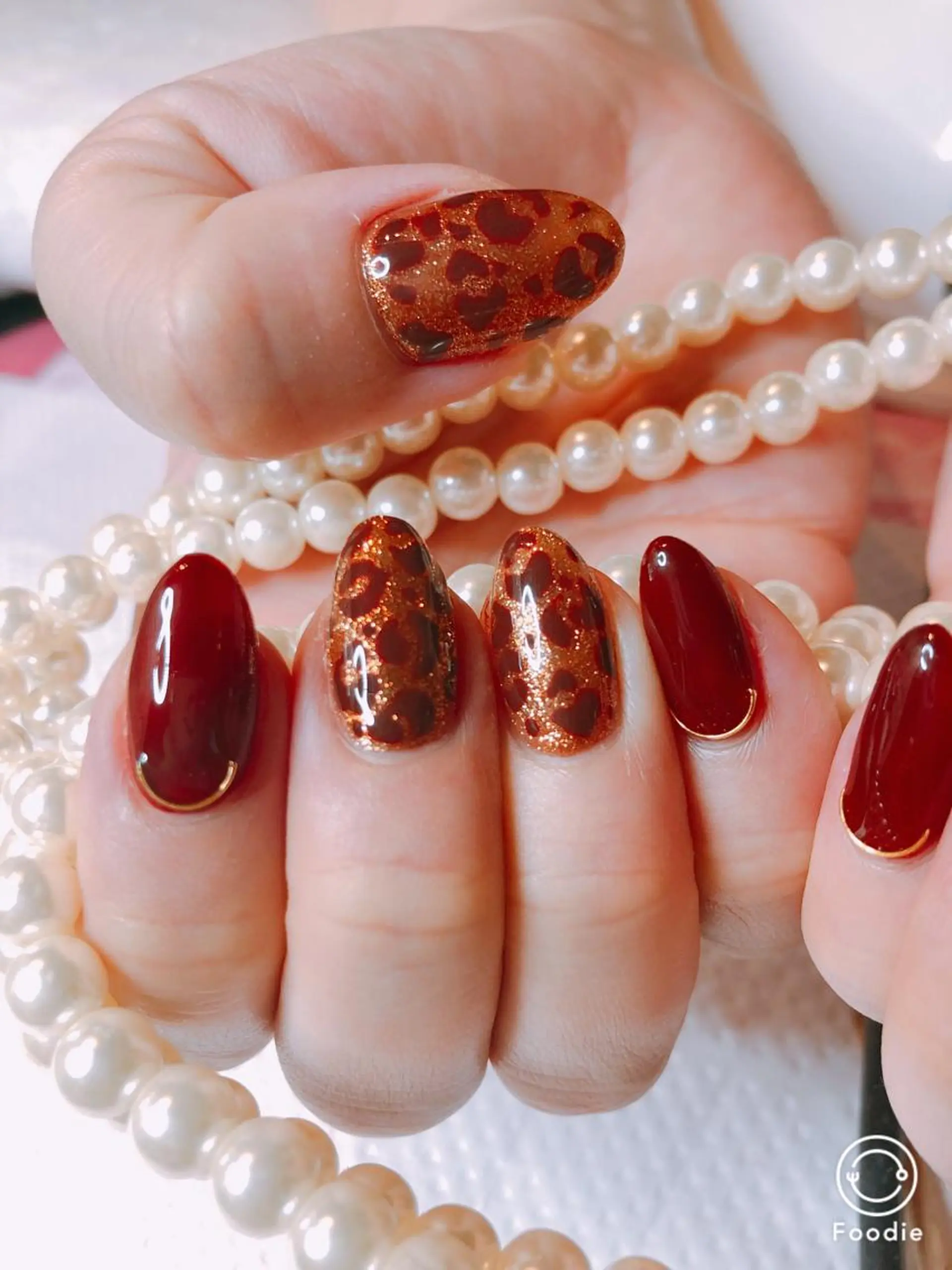 ミディアム ネイル ハンドネイル 長さ出し専門 nynaのネイルデザイン