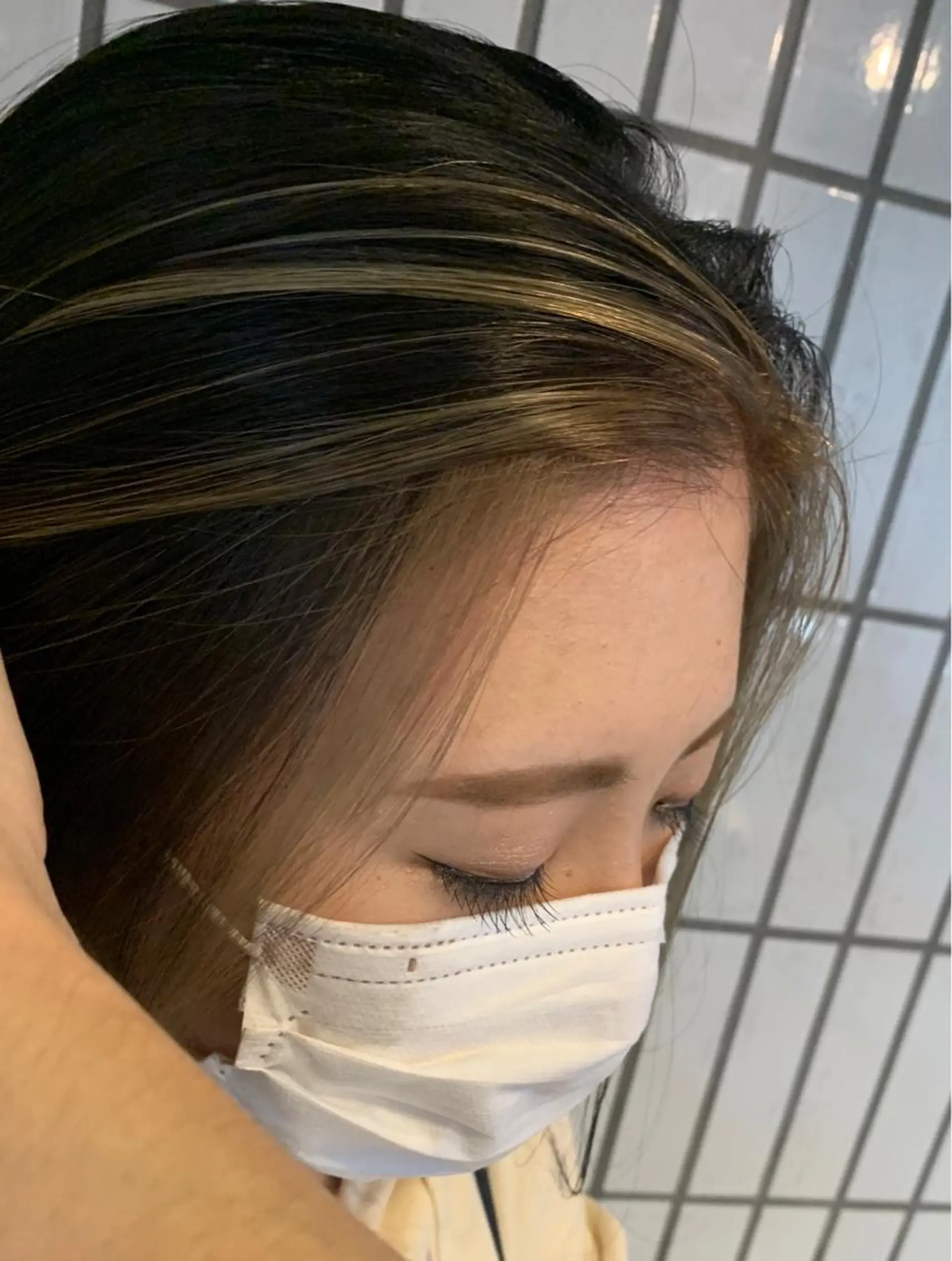 ミディアム カラー ミストバング  フェイスフレーミング ヘアカラー ハットリ /北習志野のヘアスタイル