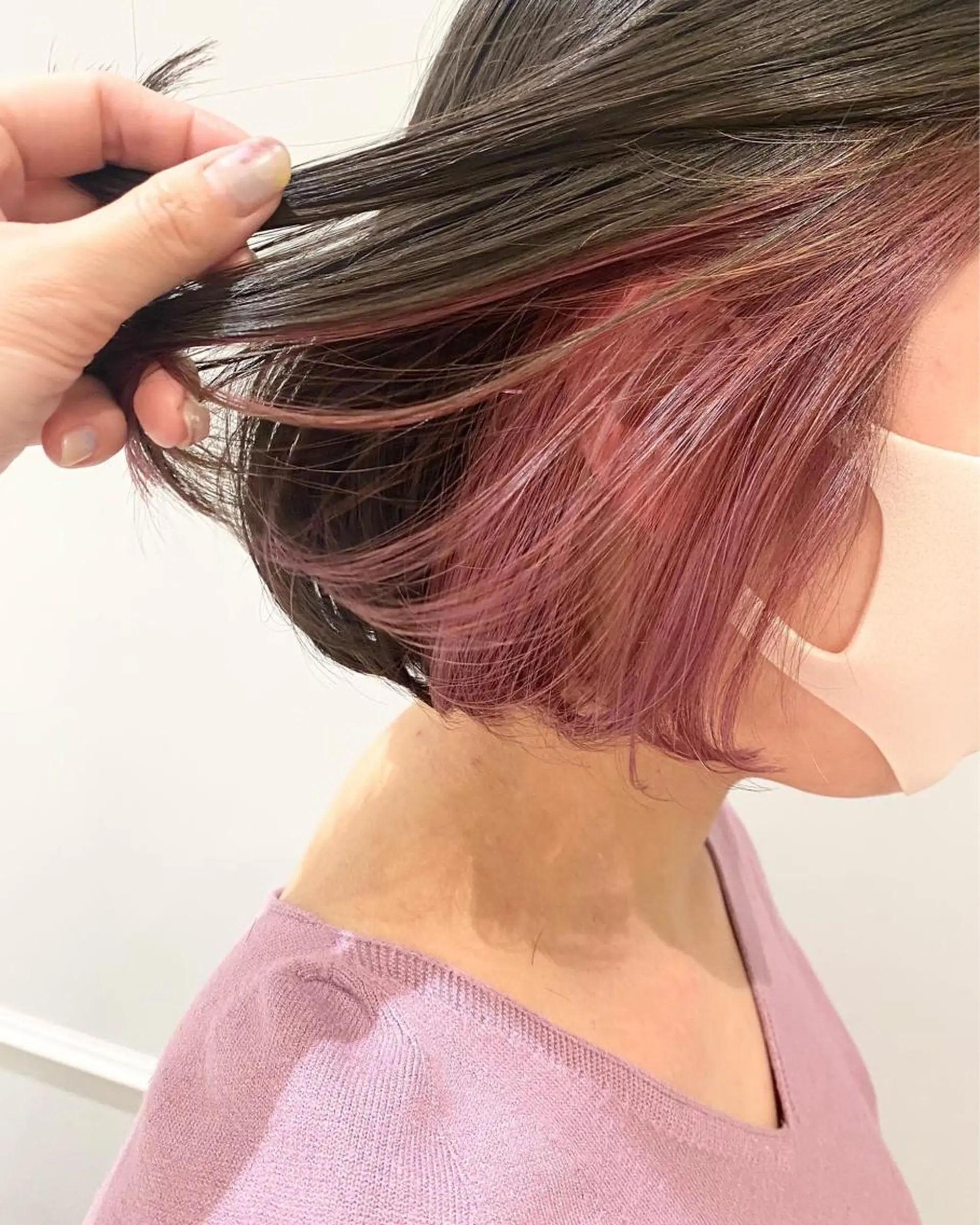 ショート カラー ブリーチ インナーカラー ヘアカラー mira share salon所属・ブリーチカラー🐼 sayukiのヘアスタイル