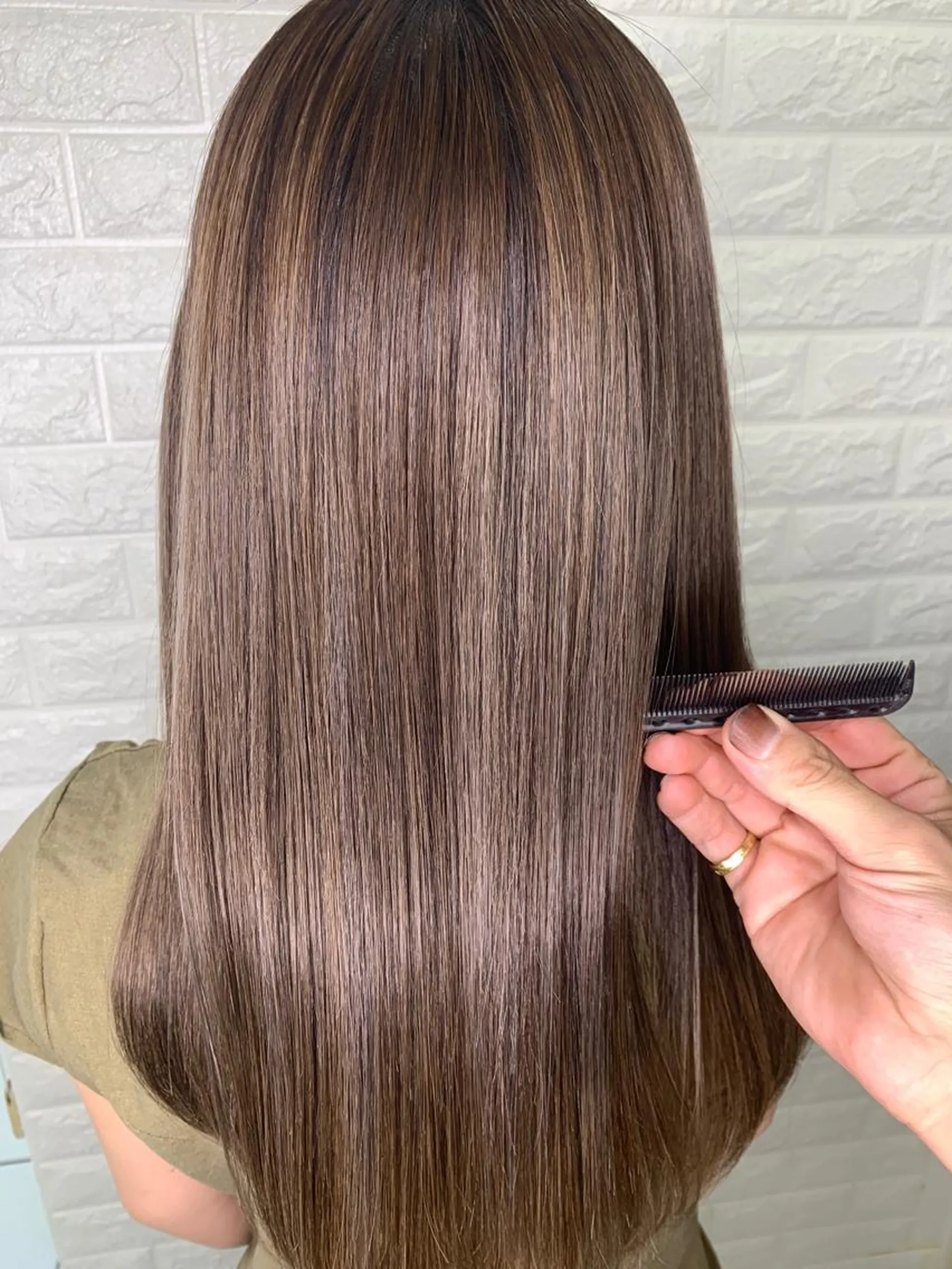 セミロング カラー アクアカラー トリートメント カット 縮毛矯正 トリートメント ✨髪質改善✨ トリートメントLASのヘアスタイル