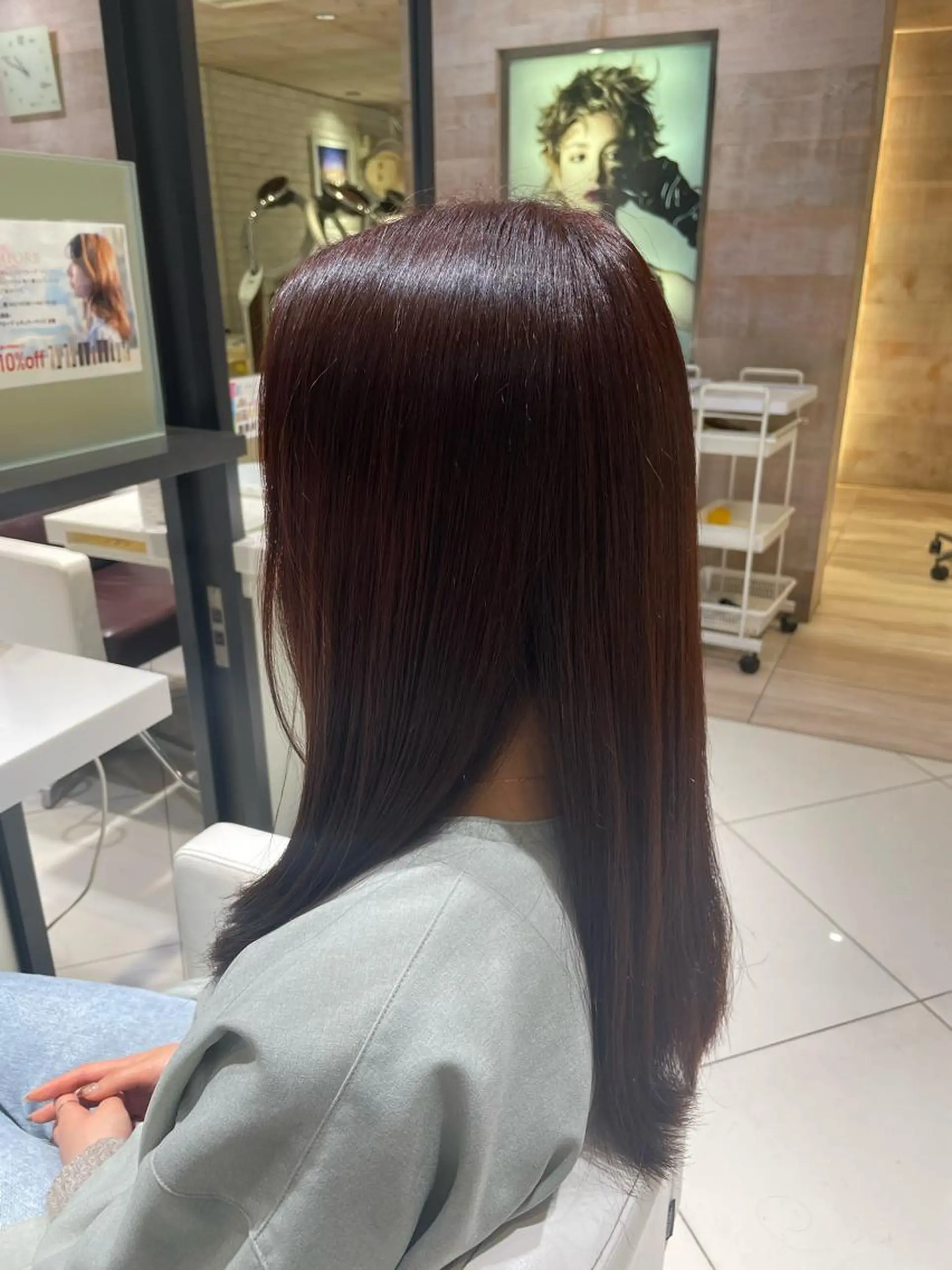 ミディアム カラー アッシュ ブラウンカラー オレンジ オレンジブラウン ピンクカラー カット ヘアカラー トリートメント ZENKO  吉祥寺chere所属・小野寺 もものヘアスタイル