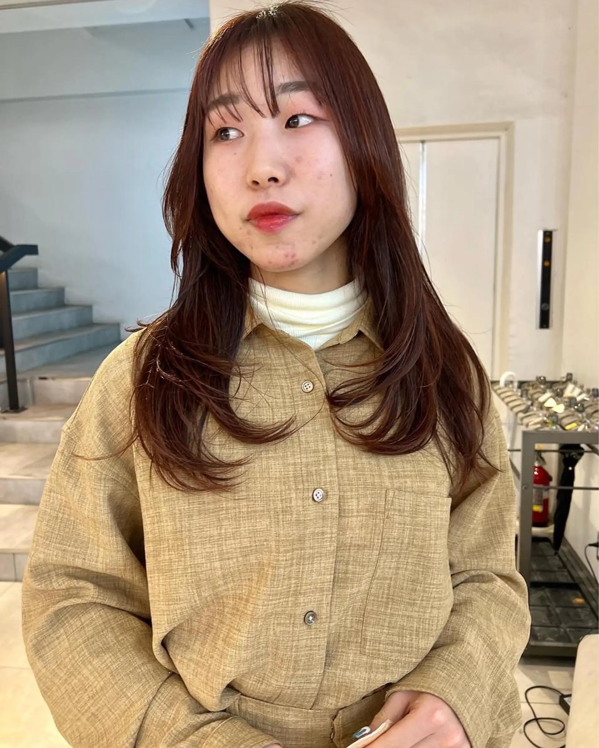 ロング カラー 透明感カラー ハイライトカラー ハイライト レイヤーカット 顔周りカット/透明感 カラー✂️MEIのヘアスタイル