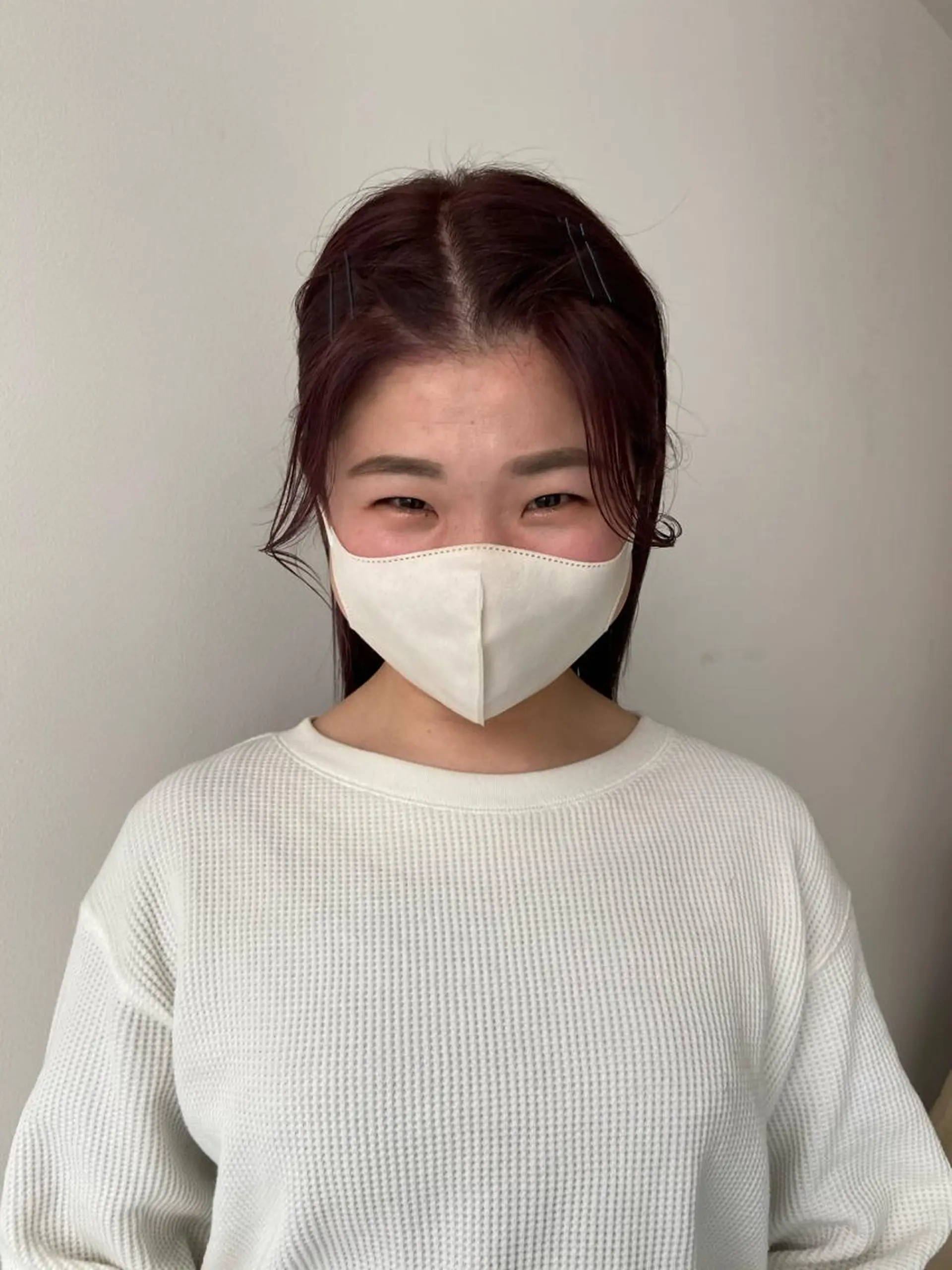 セミロング カラー ヘアアレンジ パープルカラー シルバー Rinon所属・沖 真琴のヘアスタイル