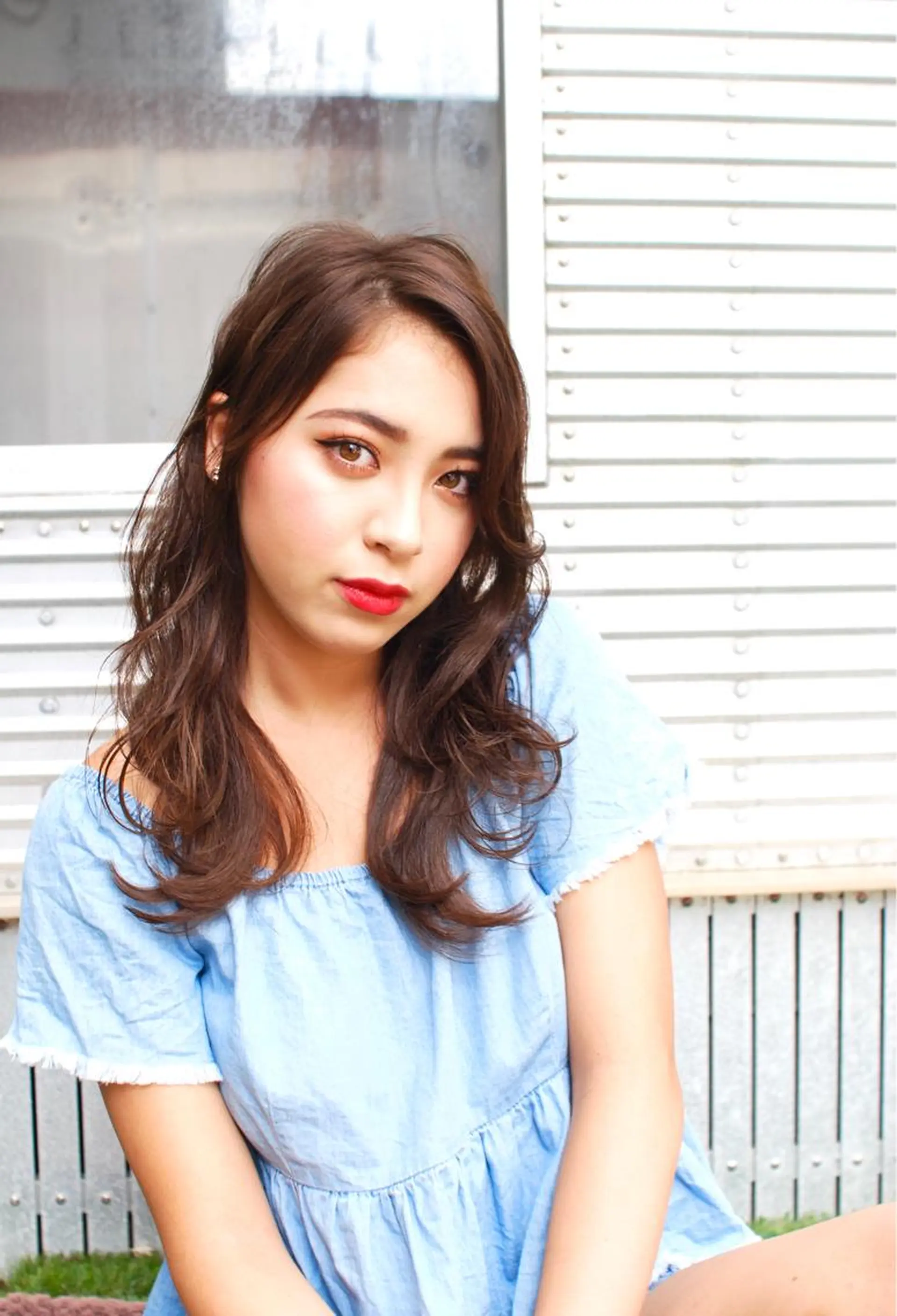 セミロング カラー パーマ カット ヘアカラー トリートメント olga所属・松尾謙佑【ハイライト LEDエクステ】のヘアスタイル