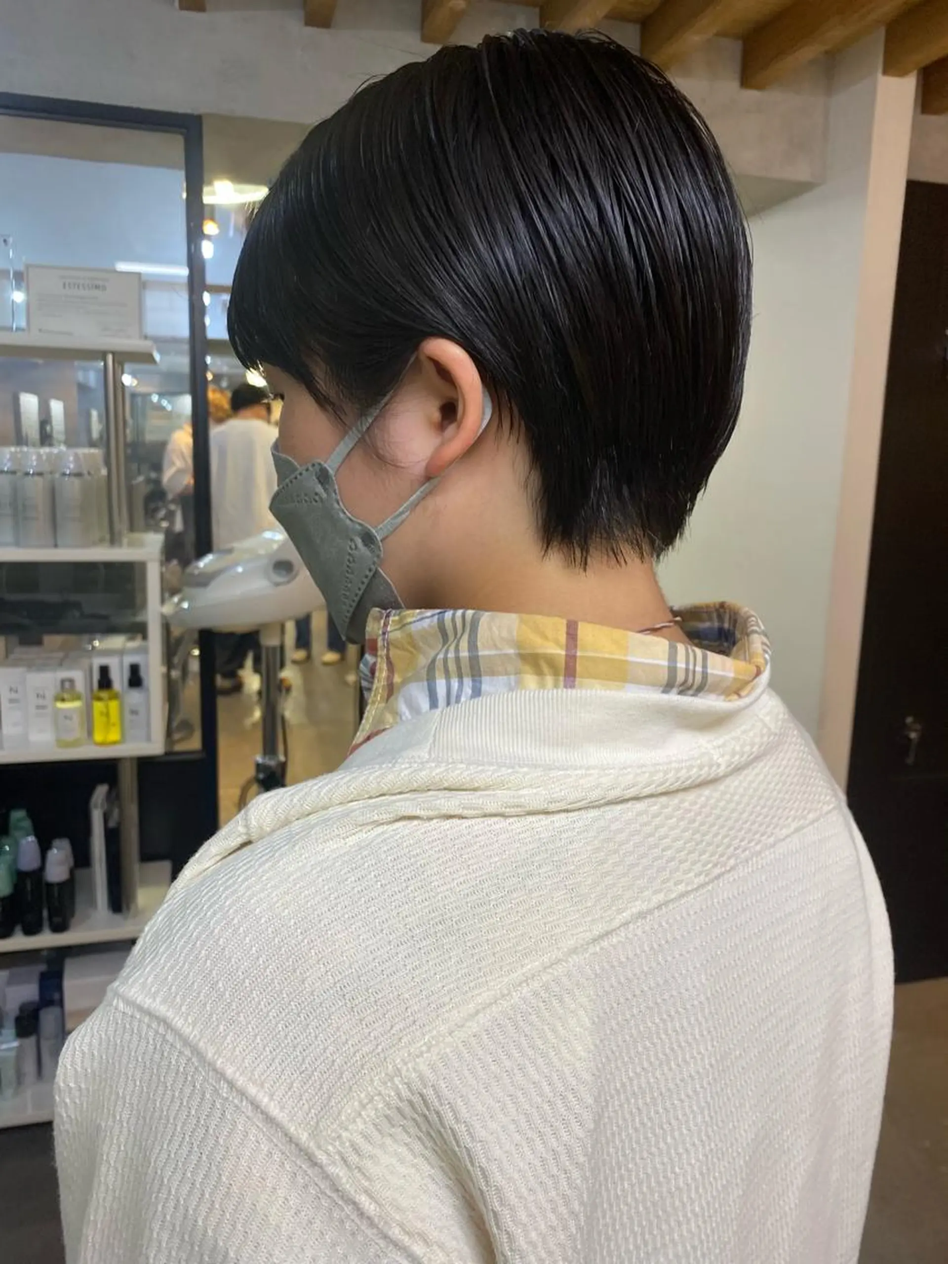 ショート カラー ヘアアレンジ 切りっぱなしボブ/ デザインカラー店長のヘアスタイル