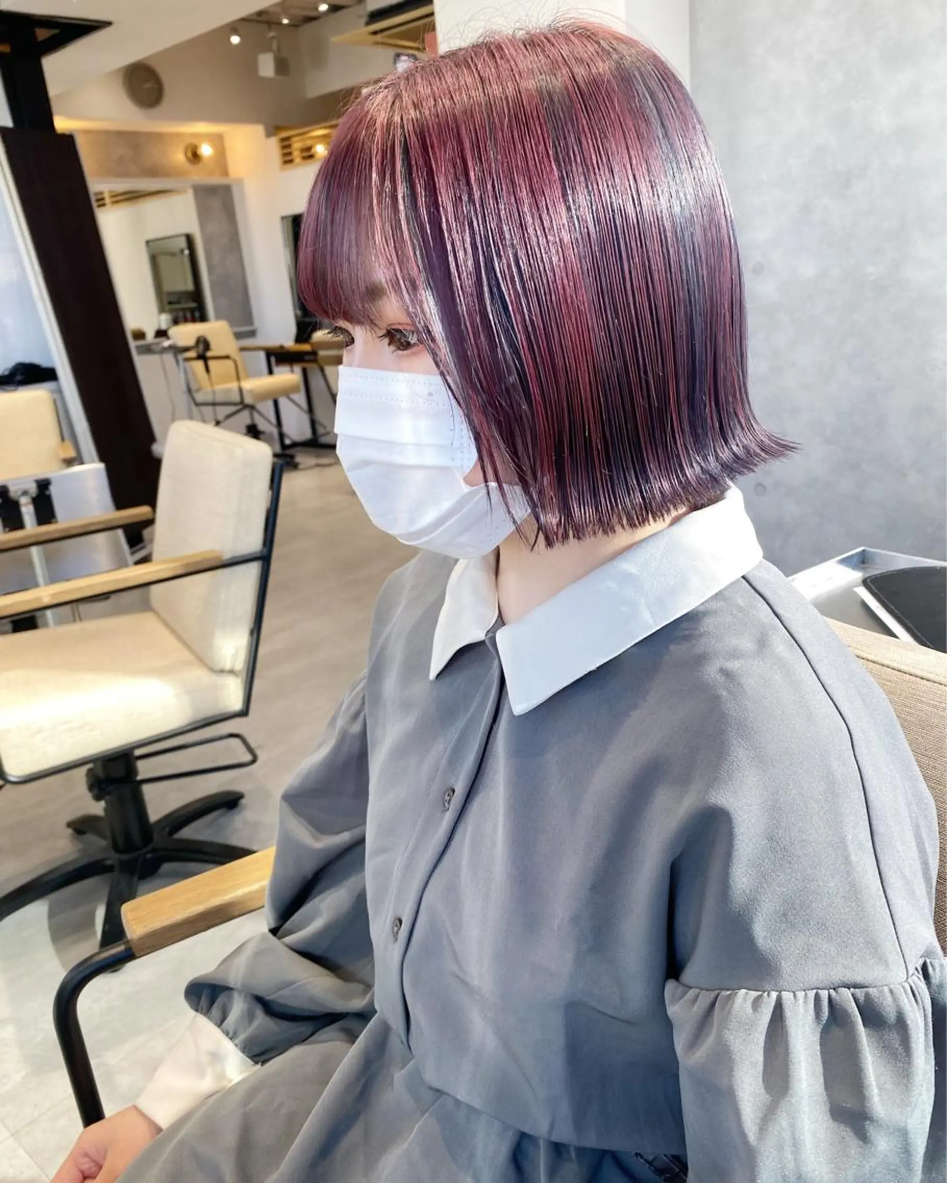 ミディアム デザイン🥇複雑履歴 ハイトーン特化のヘアスタイル