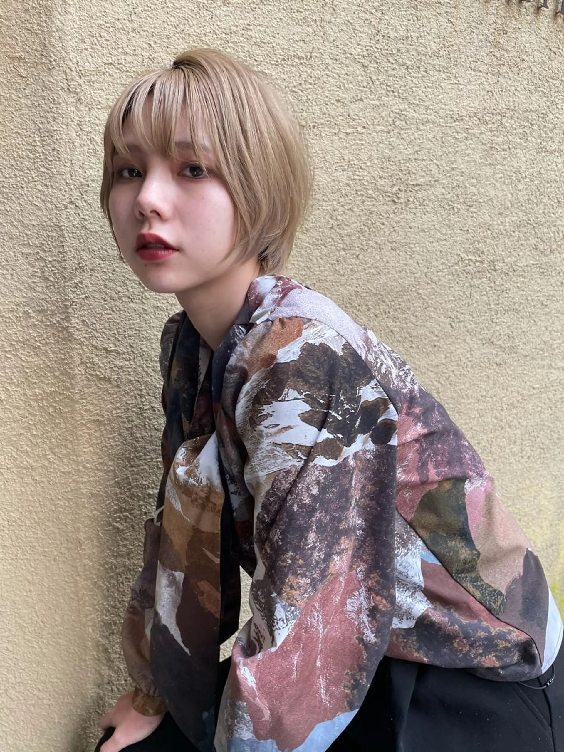 ショート カラー ブリーチ カット ヘアカラー トリートメント ショート/ボブ専門 宮脇美奈/南船場のヘアスタイル