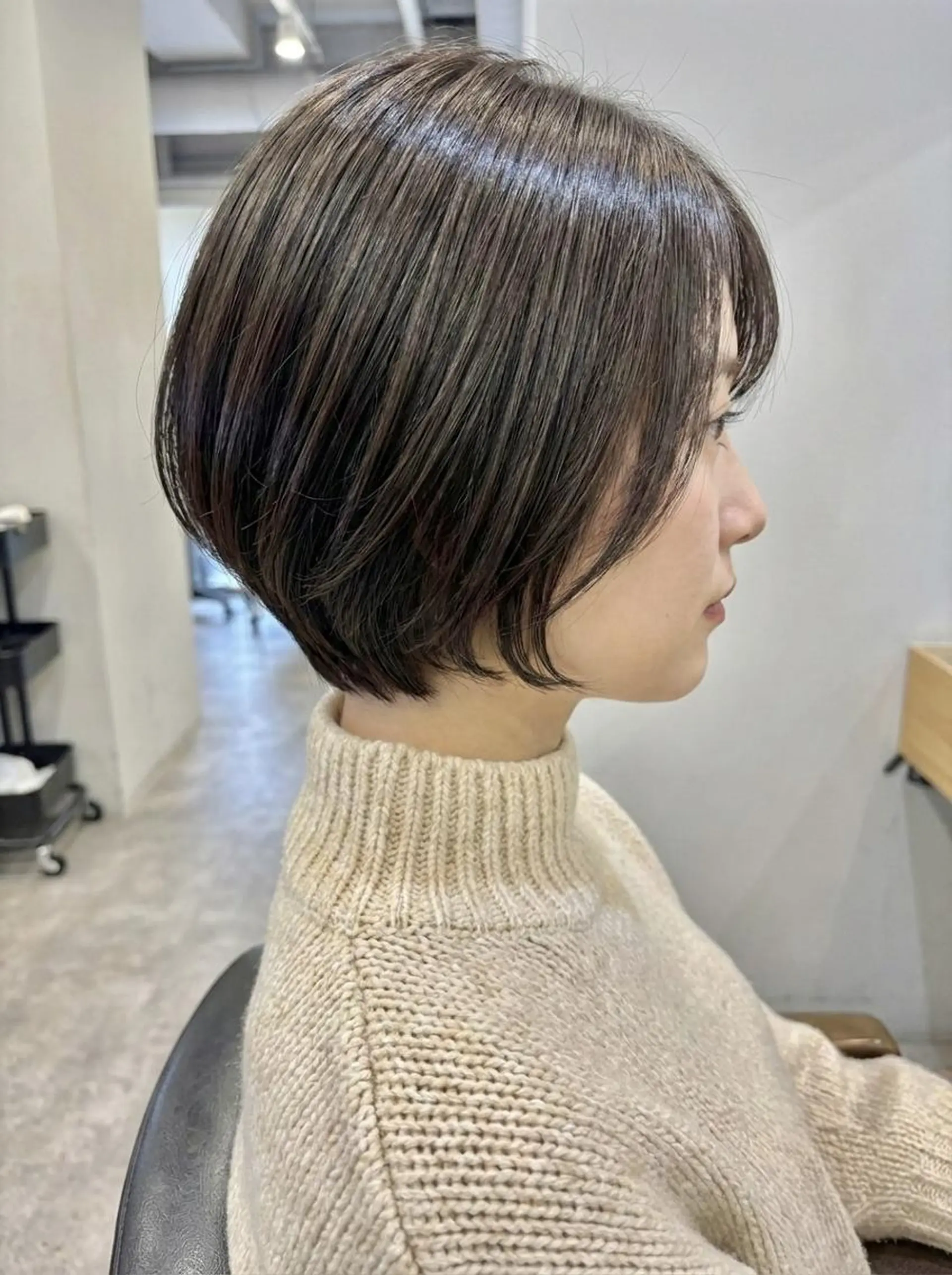 ショート ショートボブ ボブ ショートヘア カット ヘアカラー トリートメント 桜木町2分/くびれ /ボブ/ナチュラルのヘアスタイル