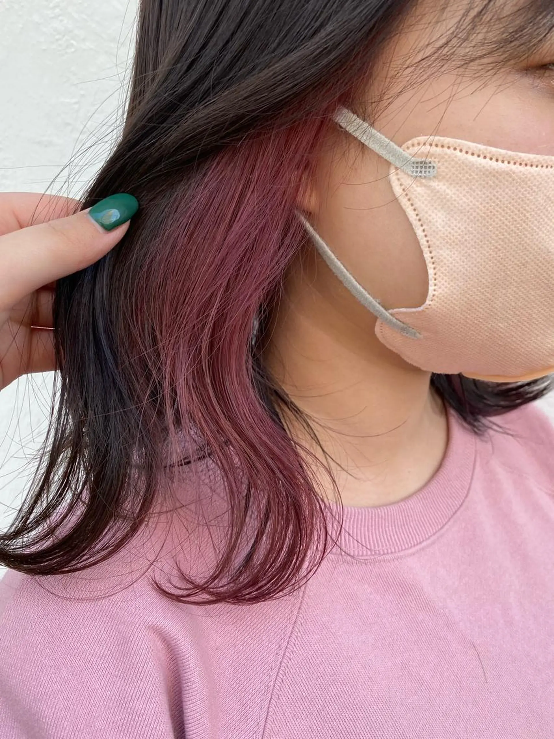 カラー ピンクカラー KOKORO 中村 朱里のヘアスタイル