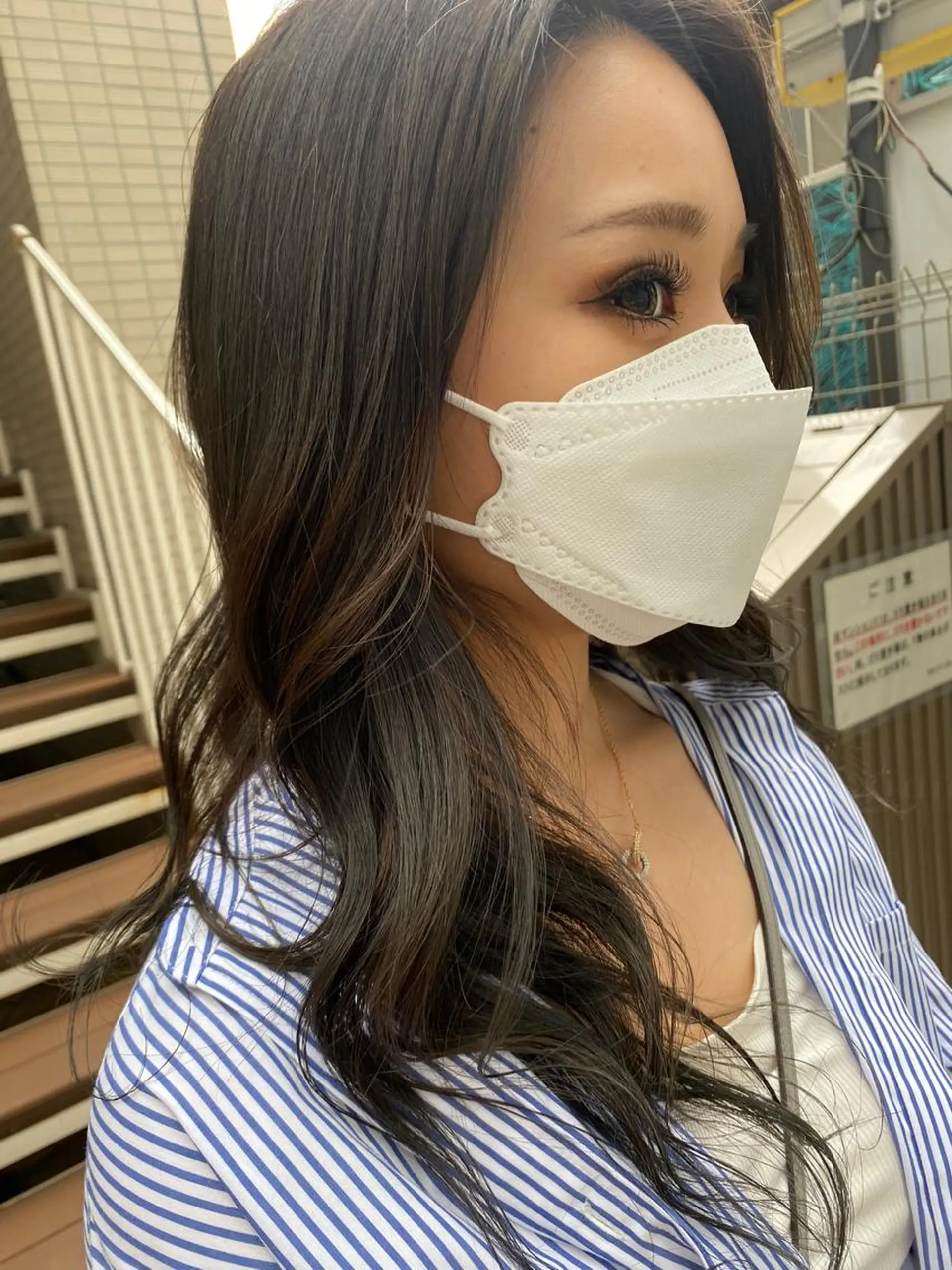 ロング カラー アッシュ ハイライトカラー ハイライト ohana所属・中尾 綺のヘアスタイル