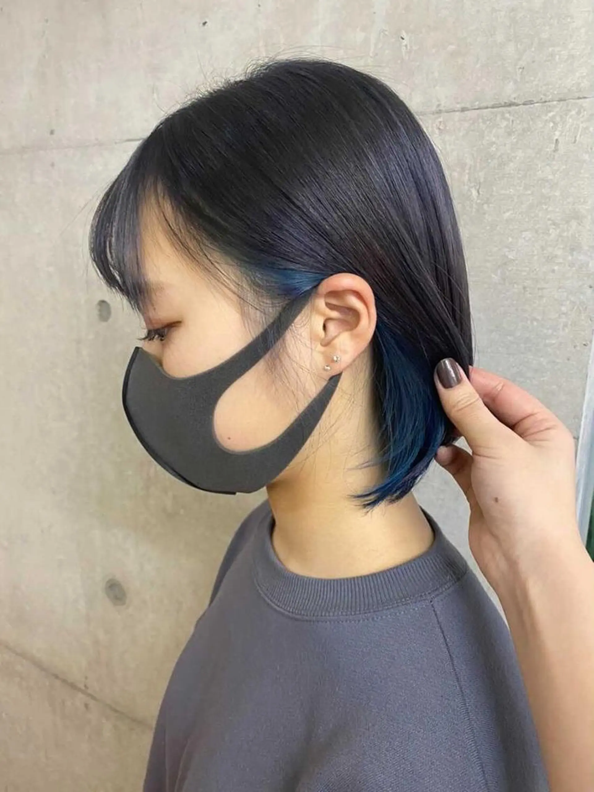 ショート カラー ブルーカラー ヘアカラー nagisa /縮毛矯正のヘアスタイル