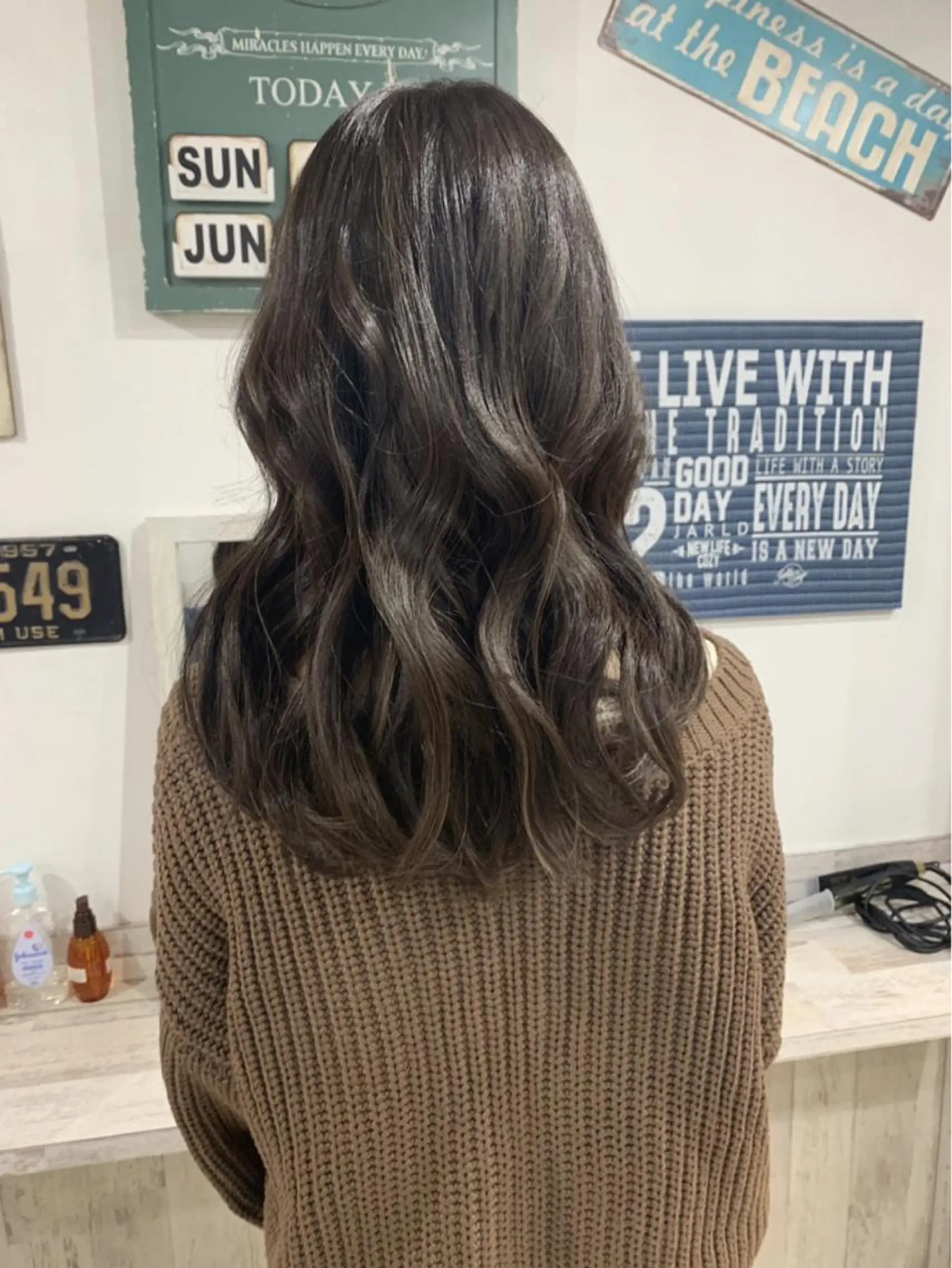 ロング カラー カット ヘアカラー 京都大人女性ショート 徒歩1分/秋山のヘアスタイル