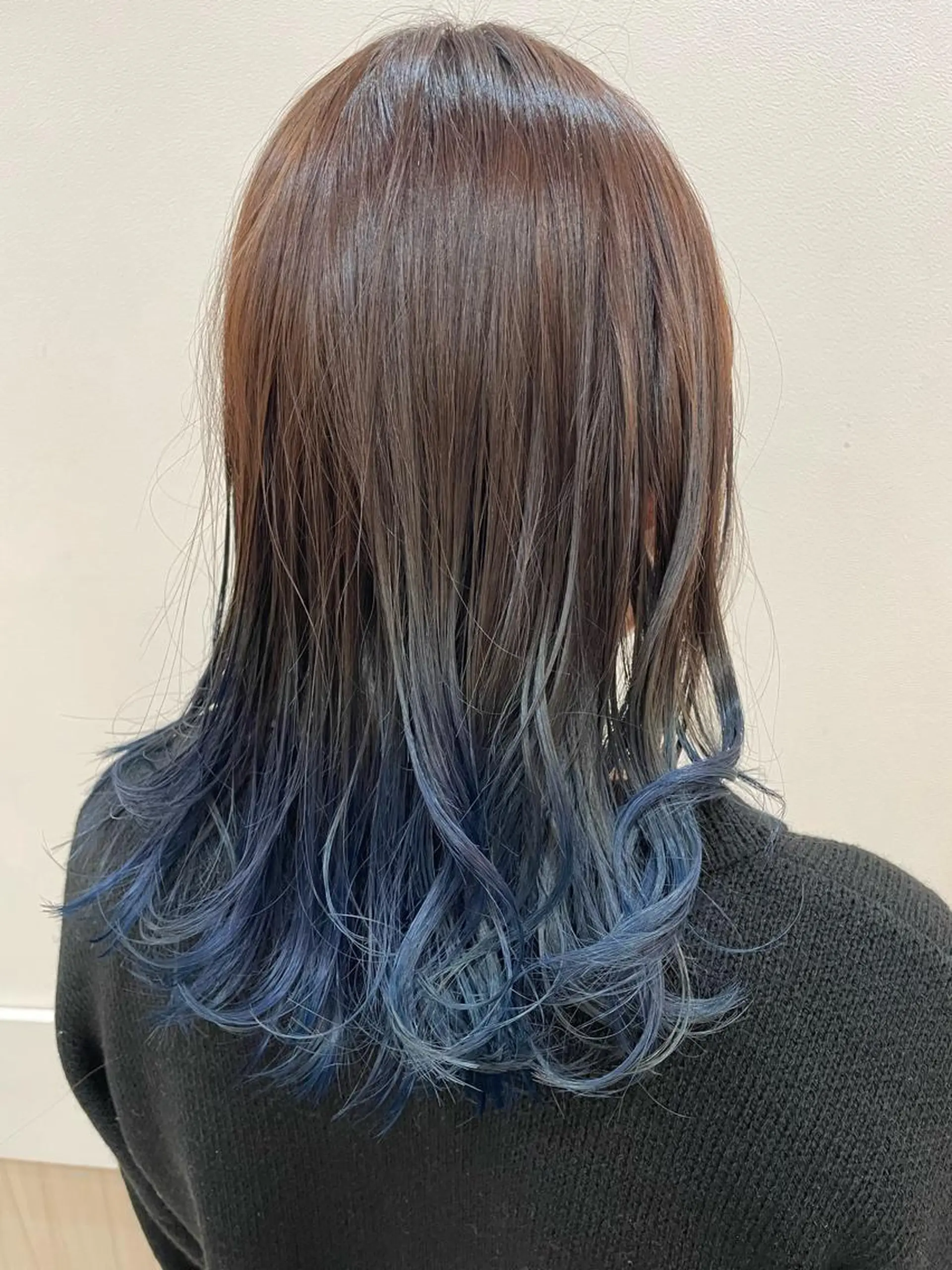 セミロング カラー ヘアアレンジ ヘアカラー トリートメント リリー /Men's/パーマのヘアスタイル