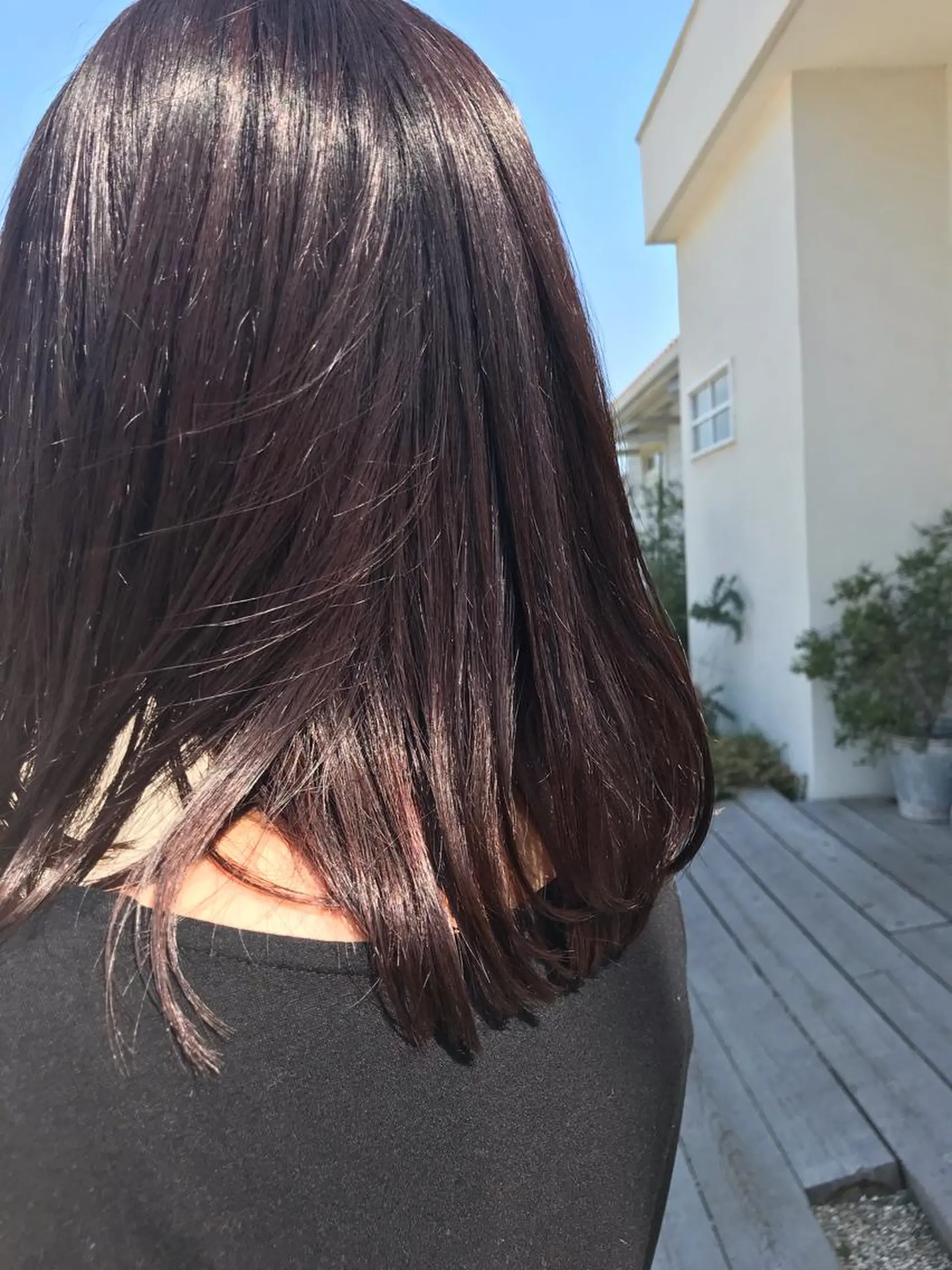 ミディアム パーマ ストレートパーマ Hair Musee   柱店所属・topstylist 吉住 早織のヘアスタイル