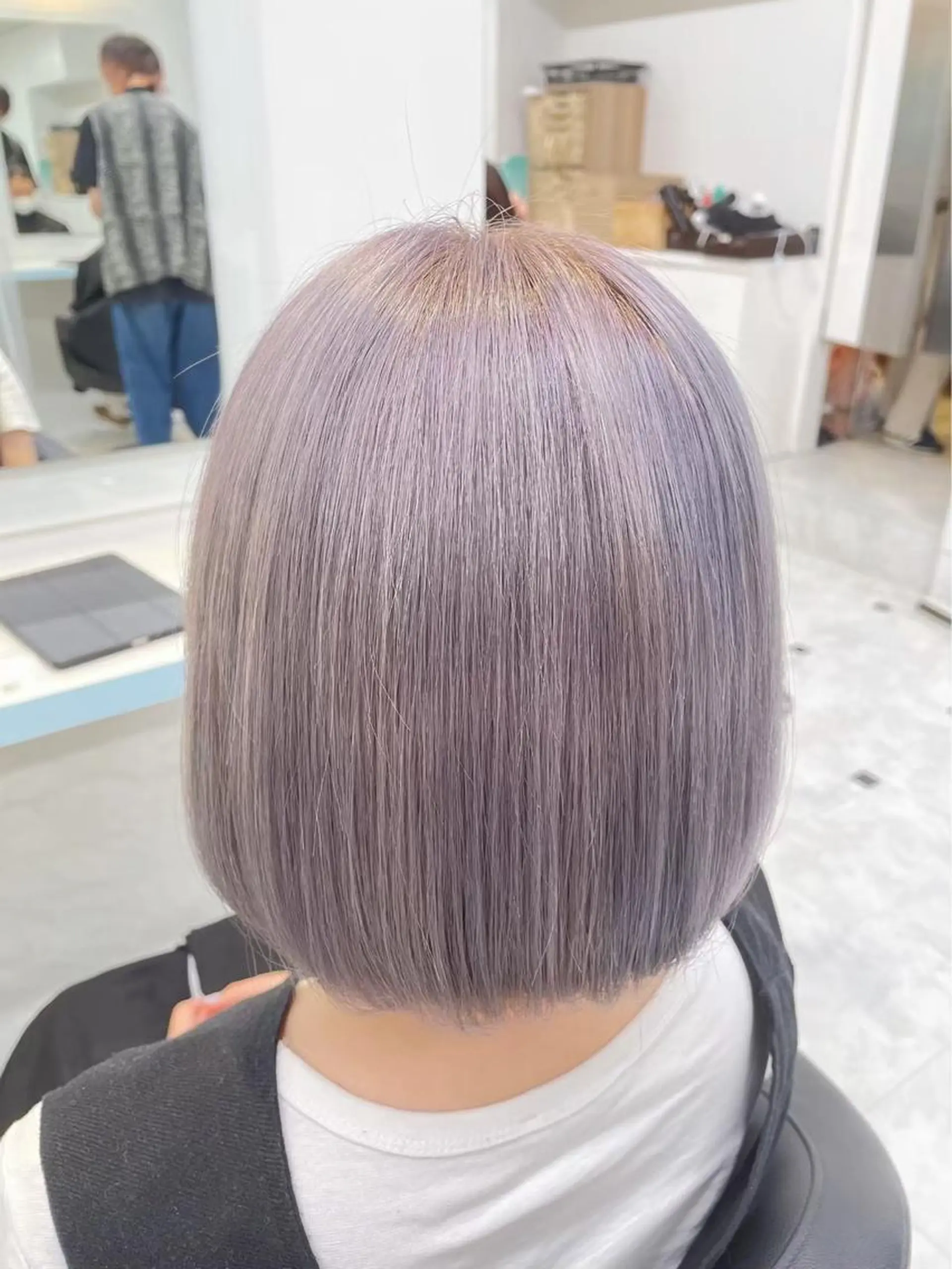 ショート カラー ［銀座］淡色 ラベンダー🫧大村のヘアスタイル