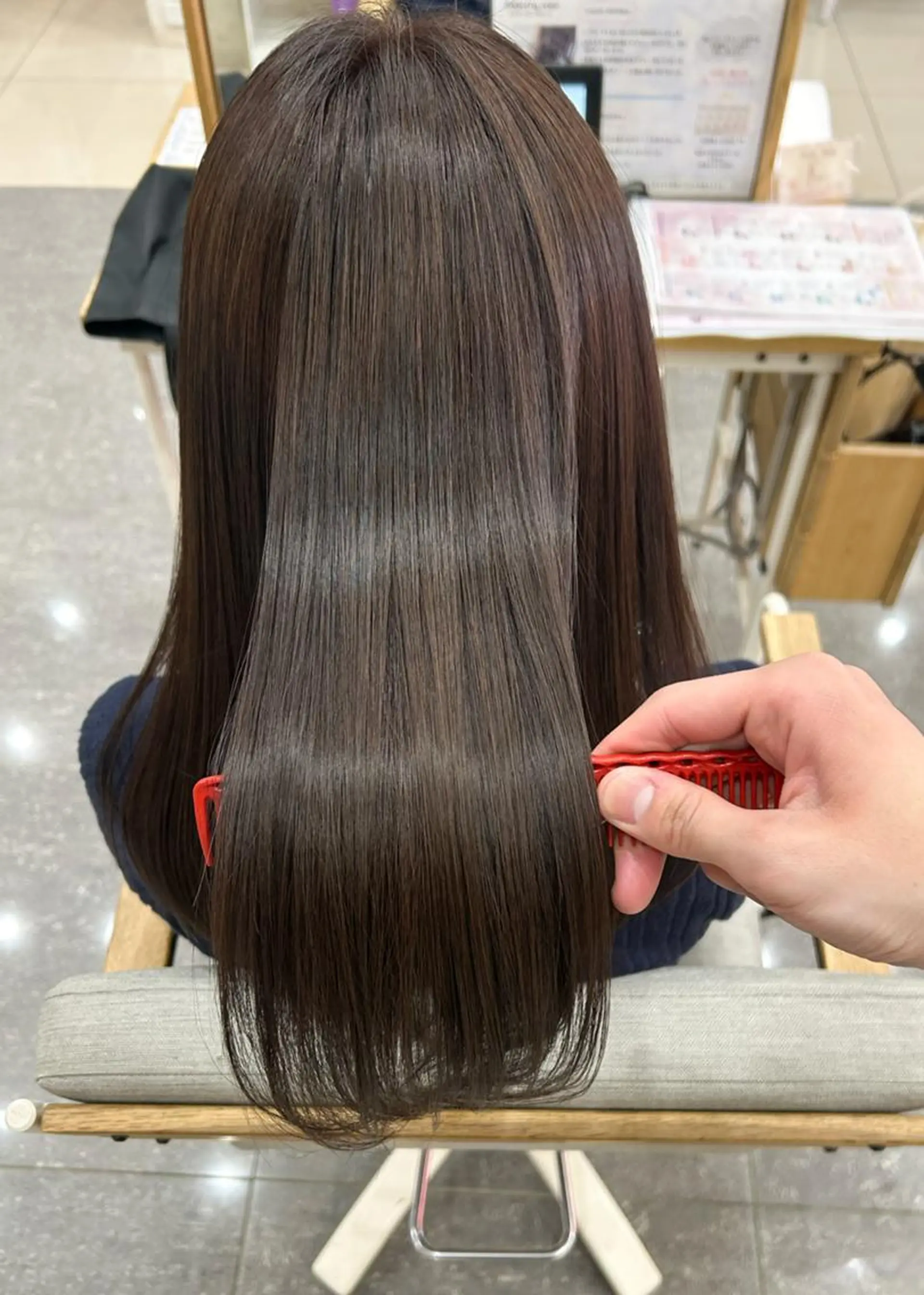 セミロング 美髪縮毛矯正/ 似合わせ🔹田中 守のヘアスタイル