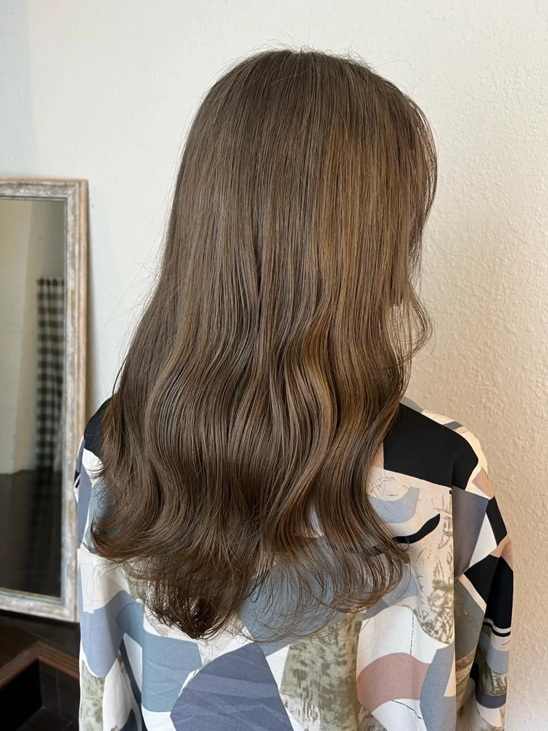セミロング カット ヘアカラー トリートメント 名駅/艶韓国風ヘア miyabiのヘアスタイル