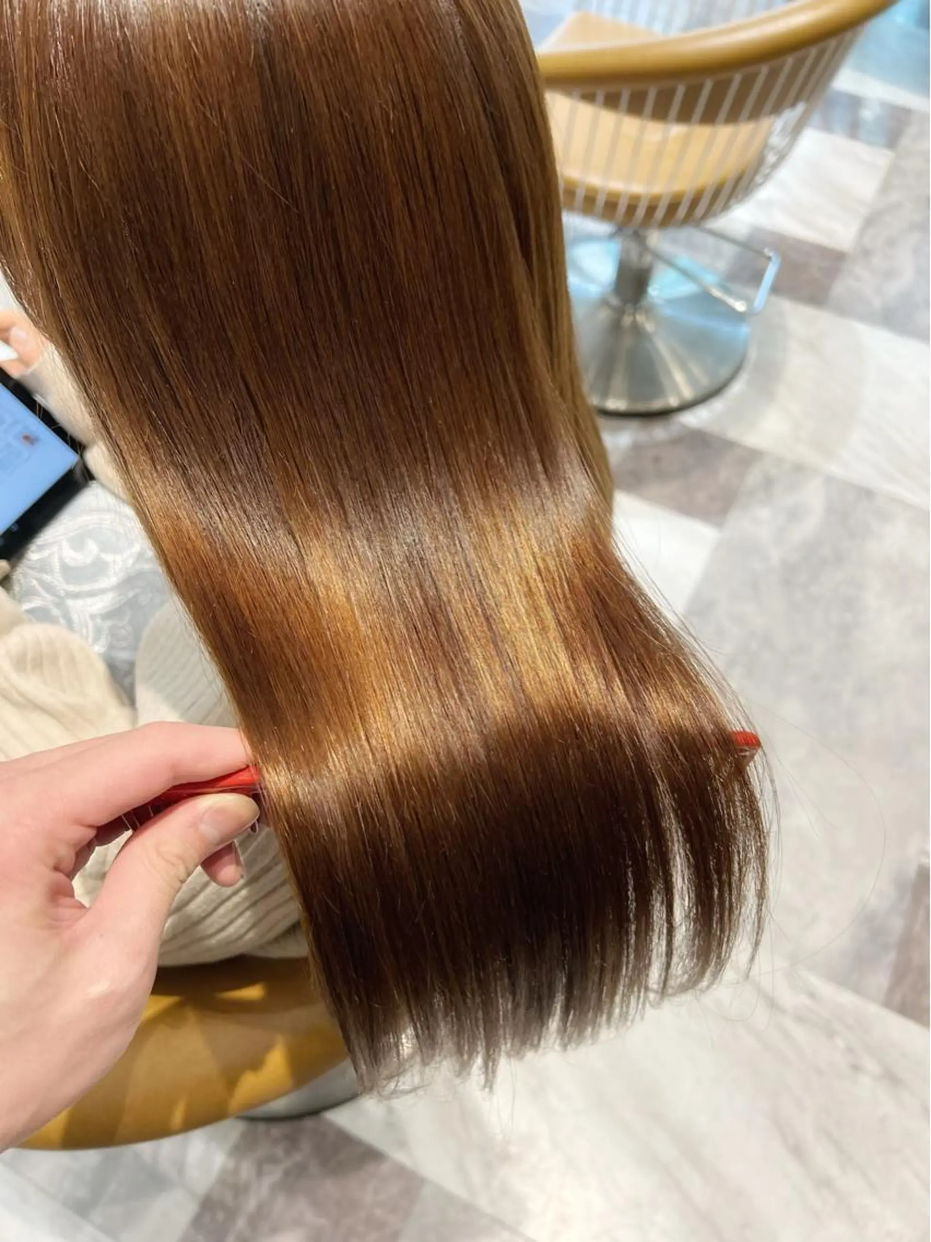 ロング カラー カット トリートメント レイヤーカット/ 顔周り 五島巨幹のヘアスタイル