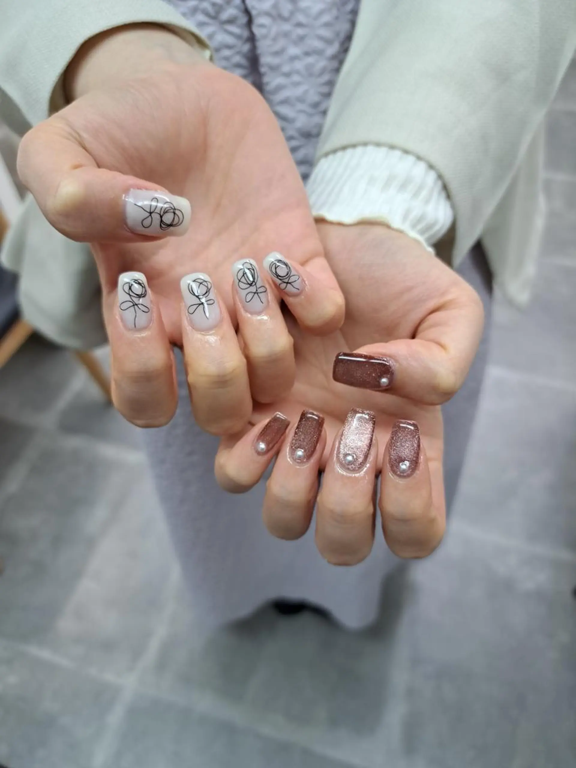 ネイル アートネイル ジェルネイル ニュアンスネイル スカルプネイル nailstudio eviz新宿店のネイルデザイン