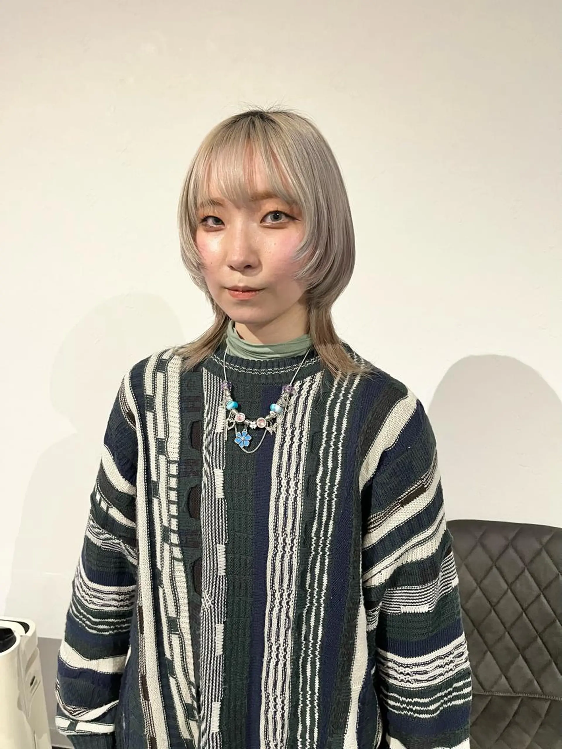 ミディアム カラー ブリーチ ブロンド ケアブリーチ ダブルカラー ハイトーンカラー カット ヘアカラー ショート/パーマ/ カラー/FUKOのヘアスタイル