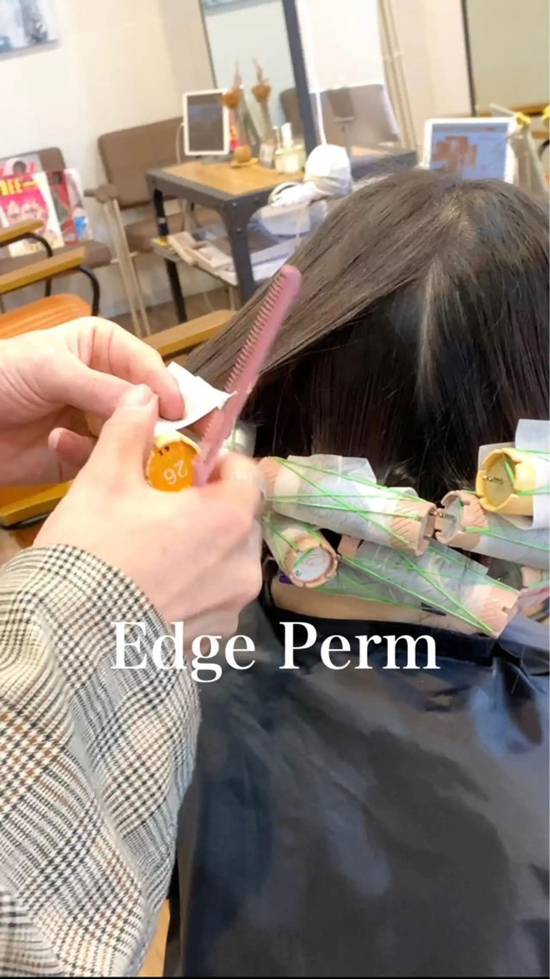 セミロング パーマ セミロングパーマ デジタルパーマ カット パーマ 古沢 新のヘアスタイル