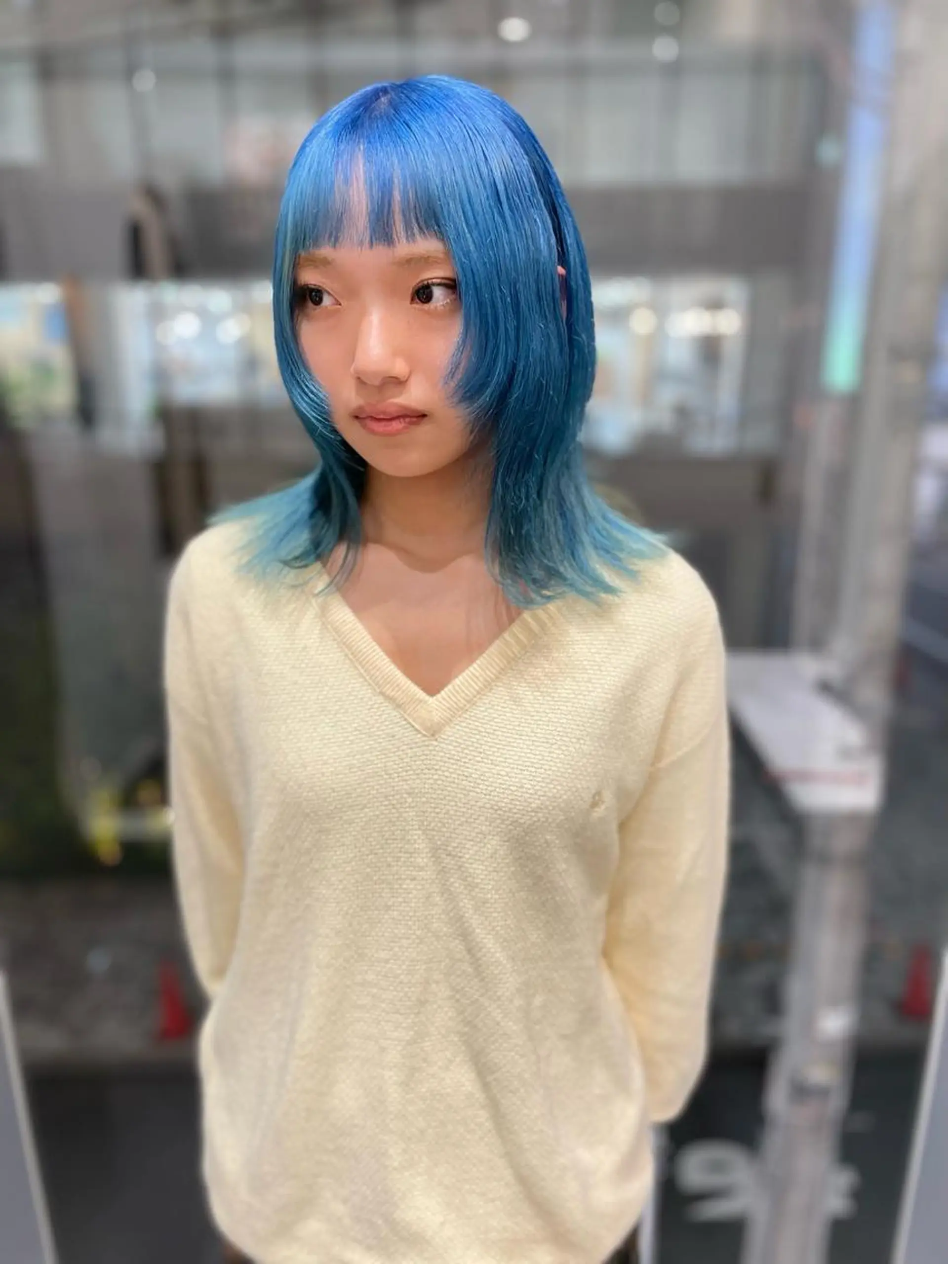 ミディアム カラー カット ヘアカラー トリートメント SALOWIN所属・ブリーチ✨ ボブ✨レイヤーのヘアスタイル