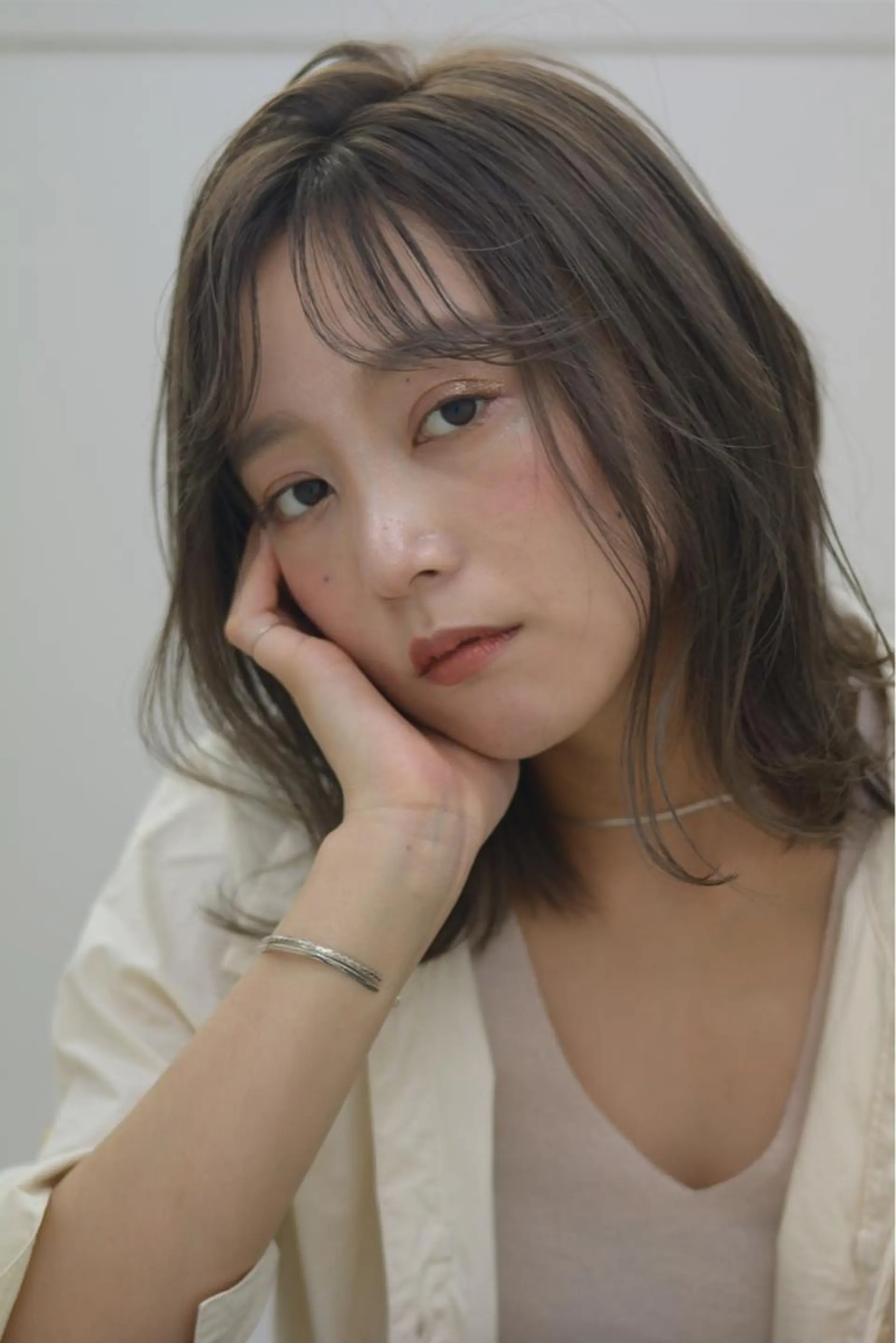 ミディアム カラー 🥛洒落髪小顔cut なら龍崎🥛のヘアスタイル