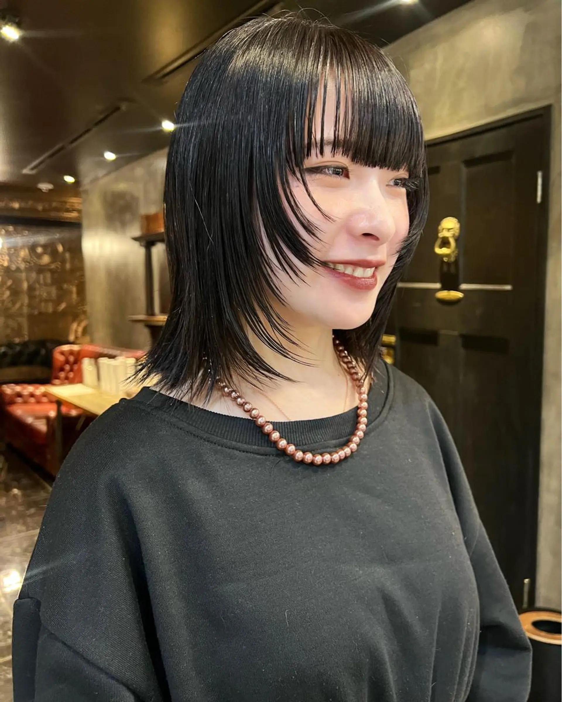 ミディアム カラー haco＋所属・圧倒的デザイン力 店長🎨RENAのヘアスタイル