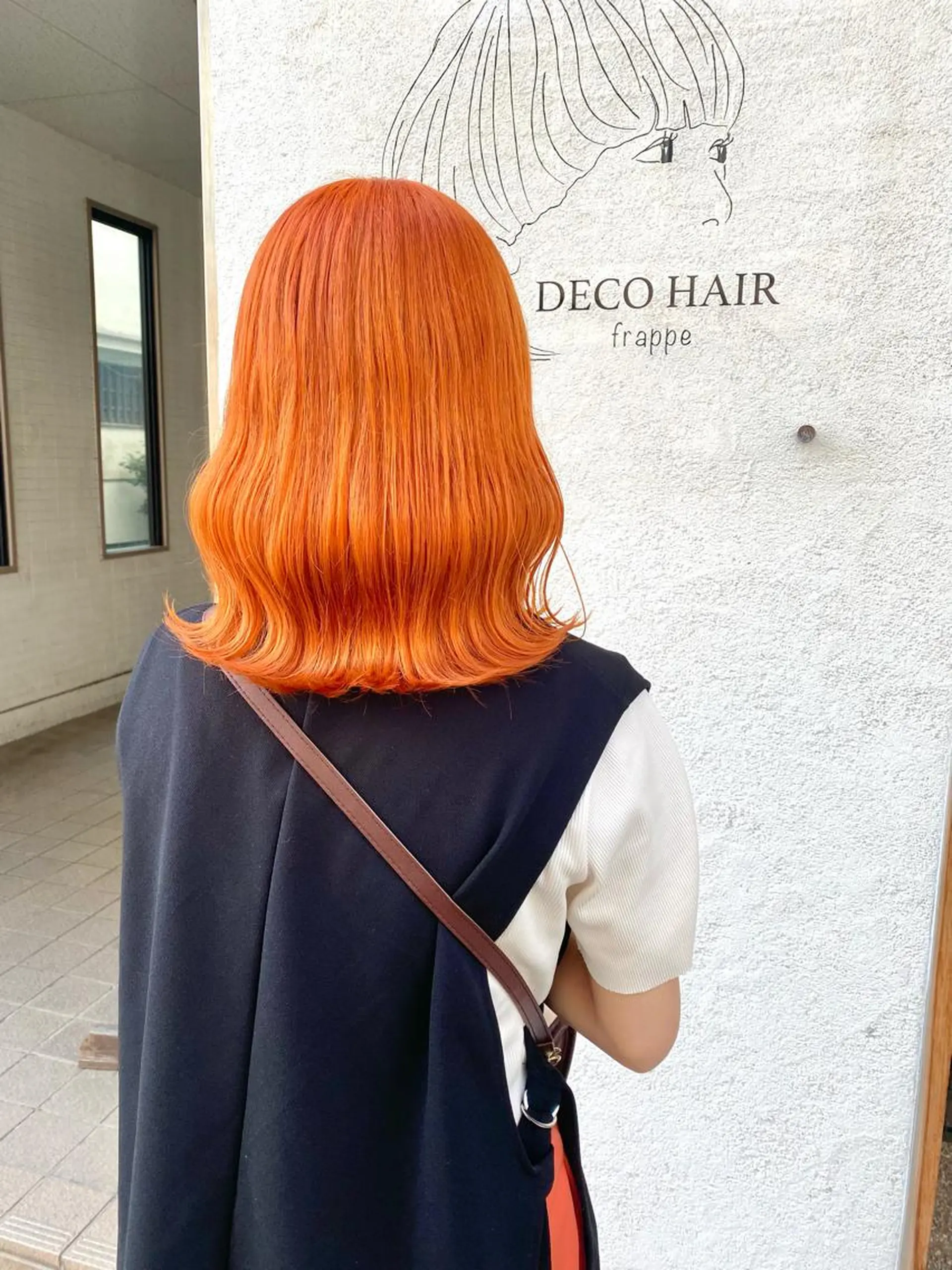 カラー オレンジ ブリーチカラー よねだまことのヘアスタイル