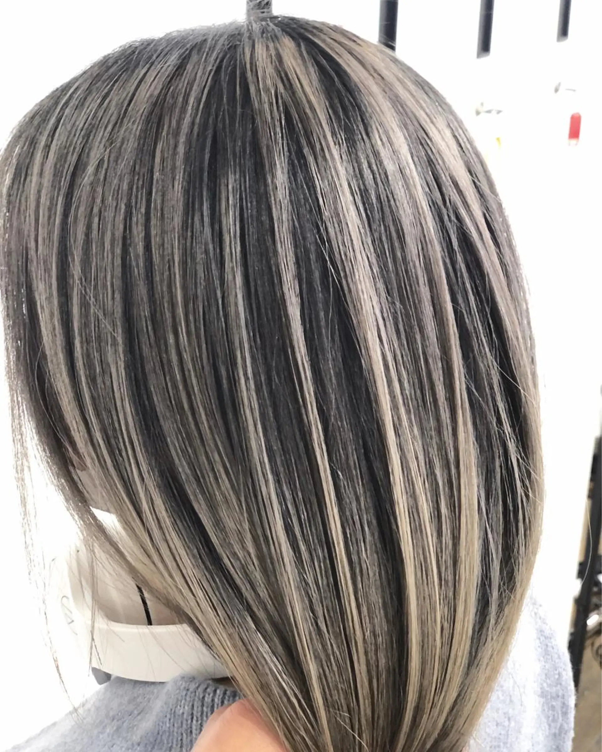 ミディアム ハイライト 髪質改善ストレートo rメンズスタイル今岡のヘアスタイル