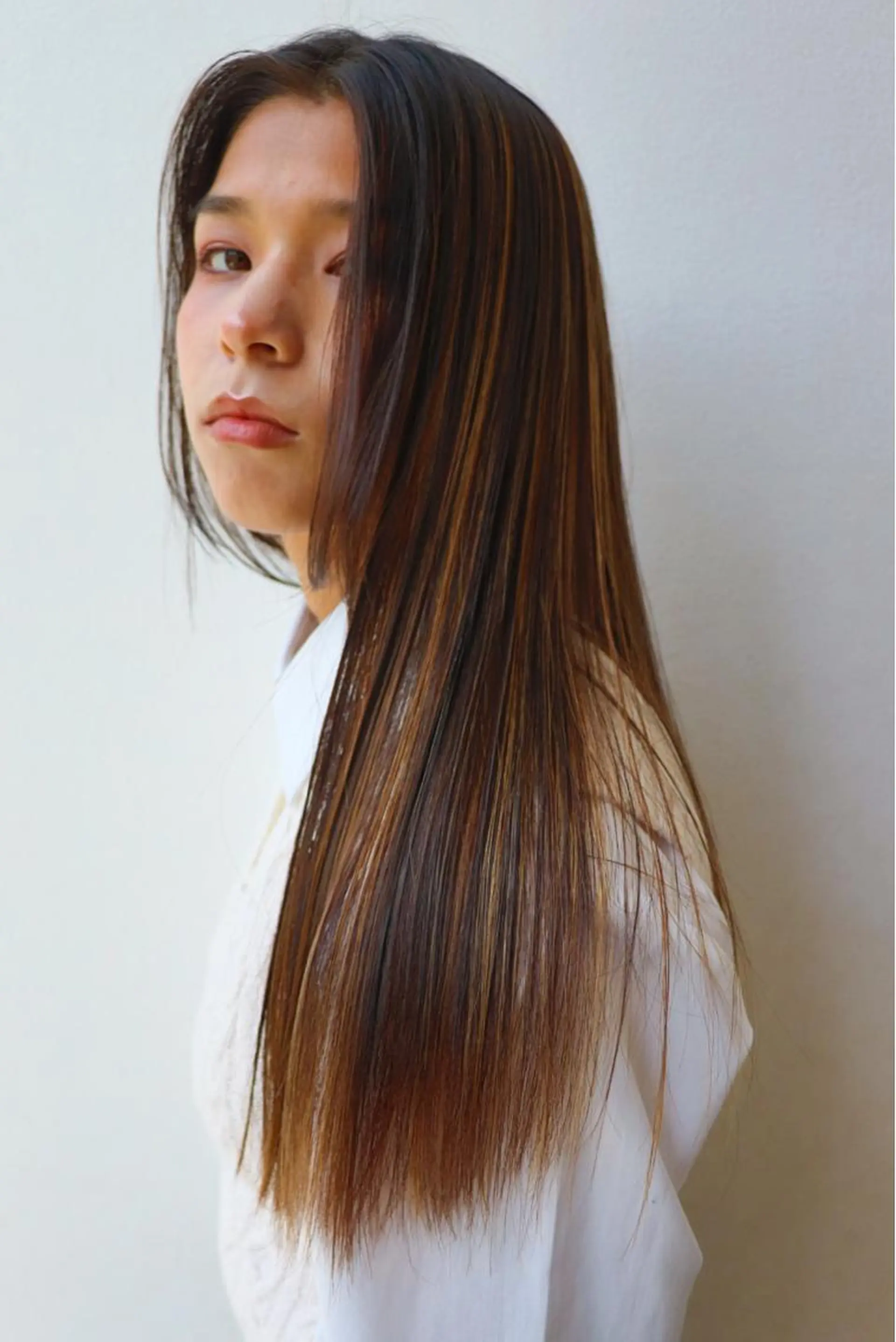 セミロング カラー ハイライトカラー ハイライト ヘアカラー 髪質改善/ブリーチ 田代 龍我のヘアスタイル