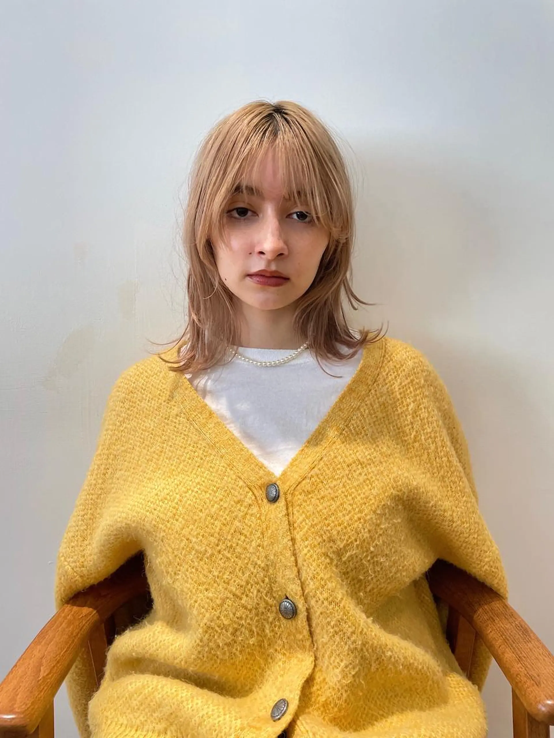 セミロング カラー ヘアアレンジ 小顔レイヤー×コンパ クトボブ/林隆平のヘアスタイル