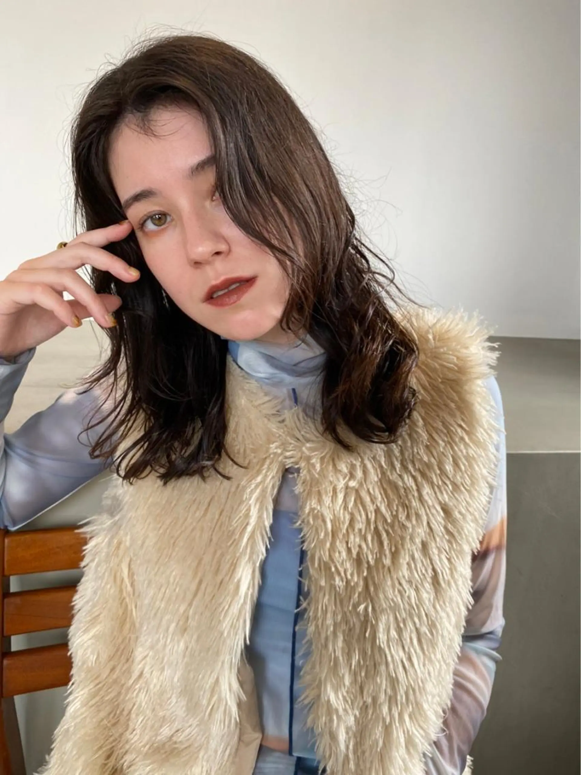 ミディアム ショートボブ ミディアムパーマ ボブ エギョモリ 天使の羽バング・フェザーバング カット ヘアカラー トリートメント CEINE【セーヌ】 三軒茶屋のヘアスタイル