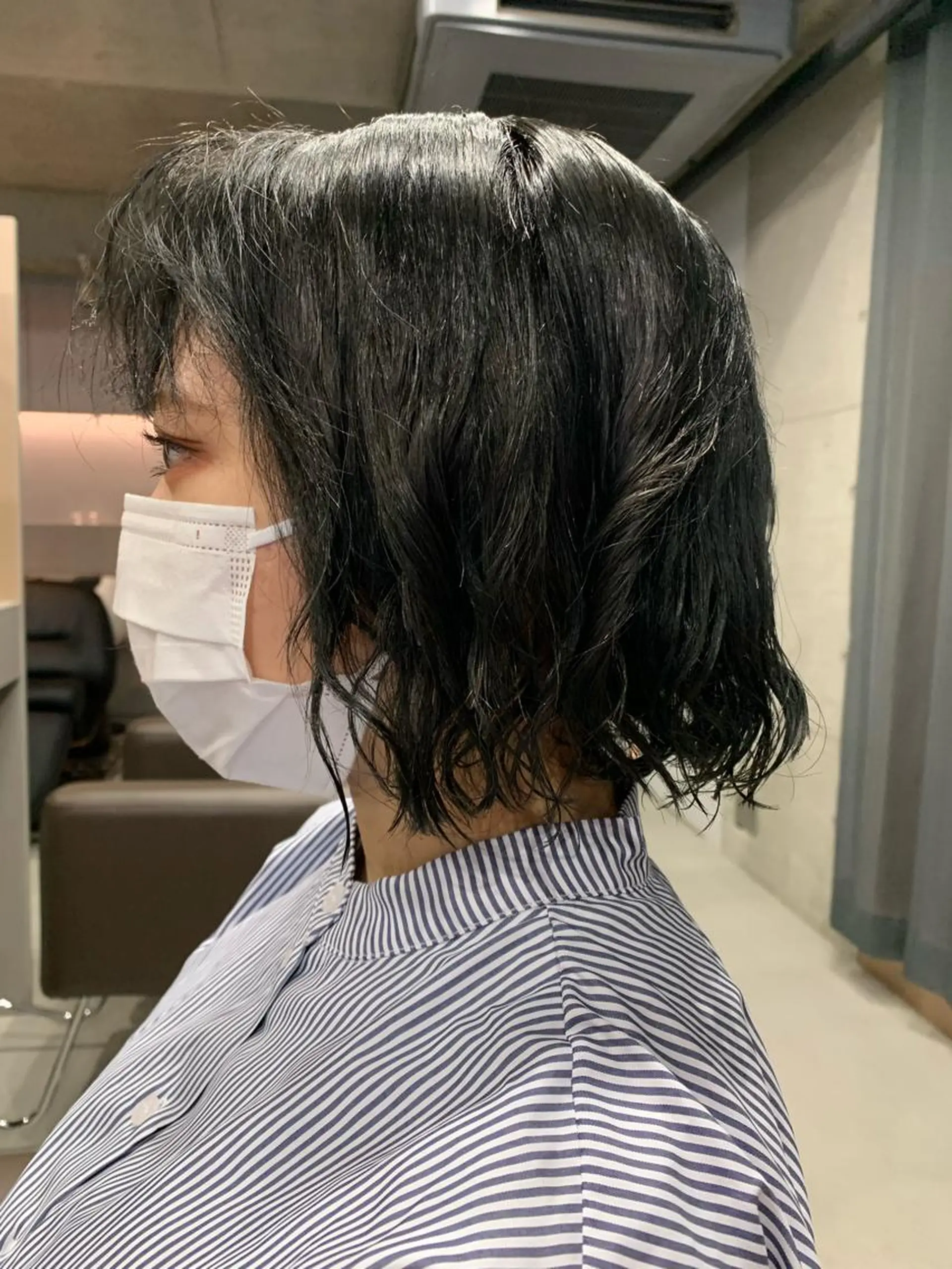 ミディアム パーマ ボブパーマコテ巻き風 パーマNo1深江秀平のヘアスタイル