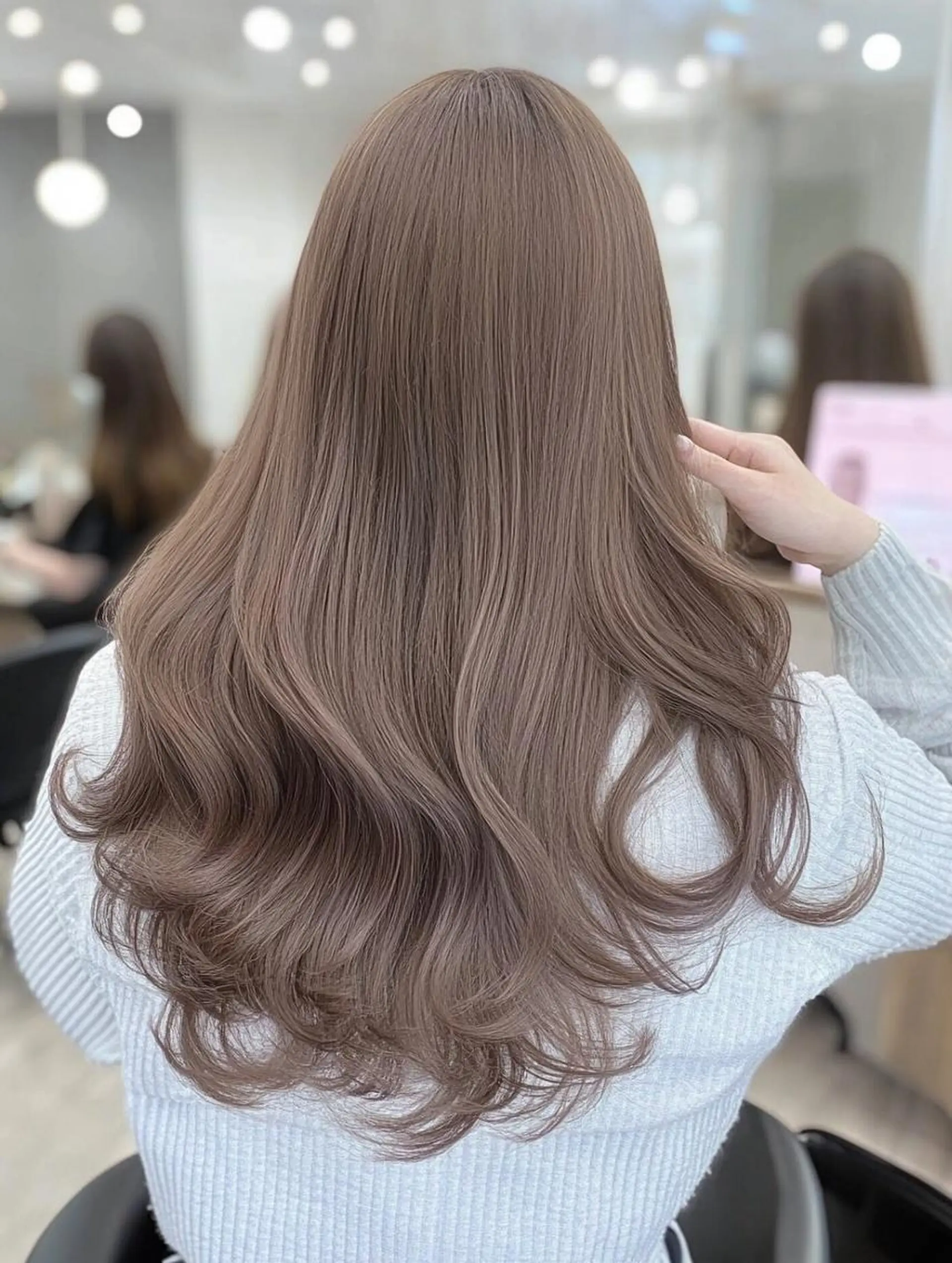 ミディアム カラー ヘアカラー トリートメント ミルクティー/ピンク /ブロンド 咲良のヘアスタイル