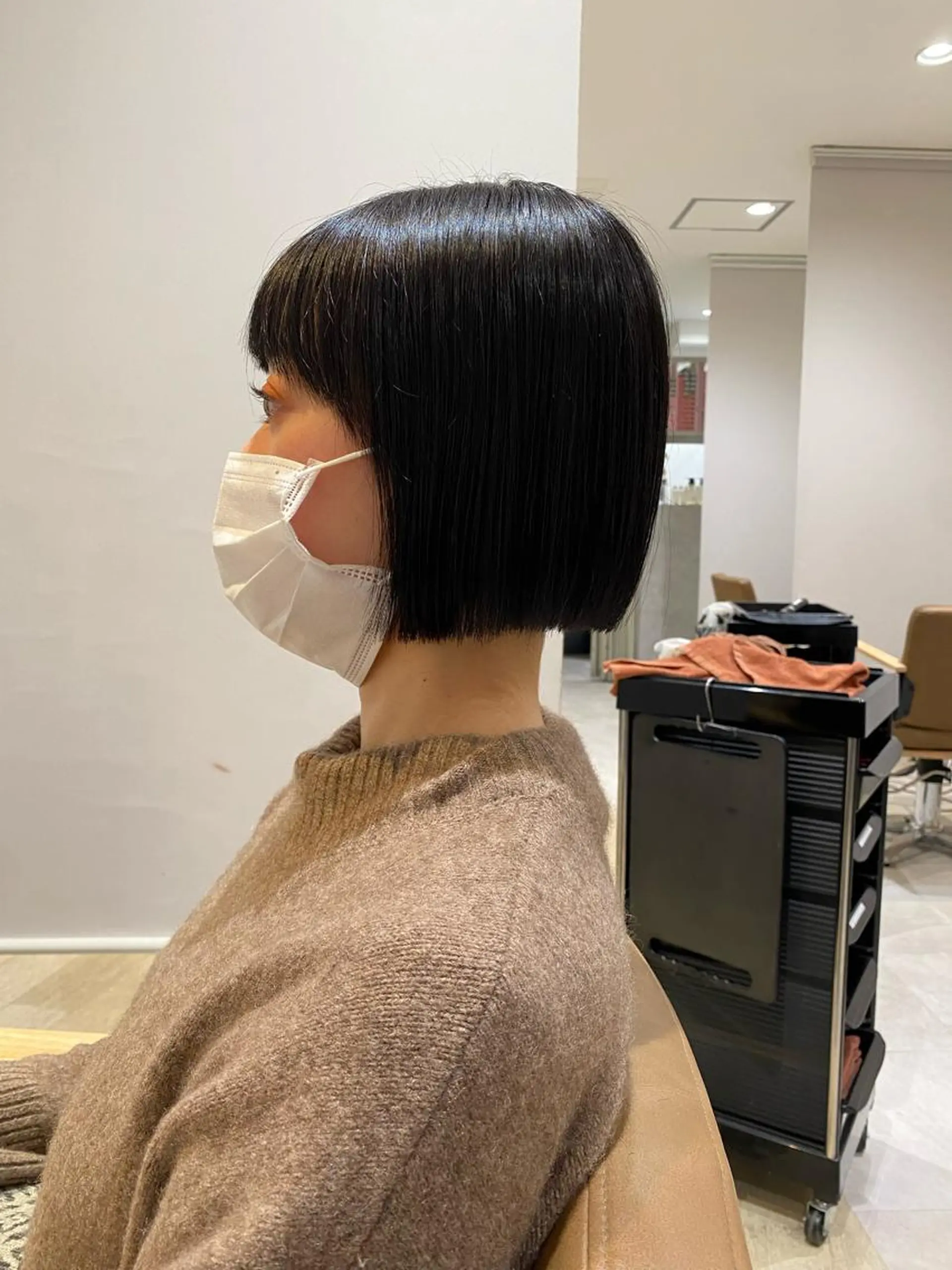 ミディアム カラー ボブ カット トリートメント クロスパーマ🥇韓国 ヘア🇰🇷濵田航希のヘアスタイル