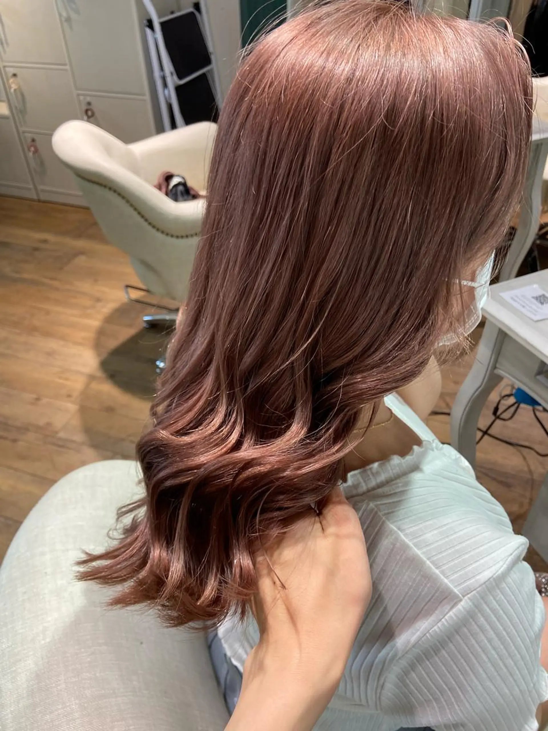 セミロング カラー ヘアカラー トリートメント 🧸プルエクステ❤︎ ネイルKAO🧸のヘアスタイル