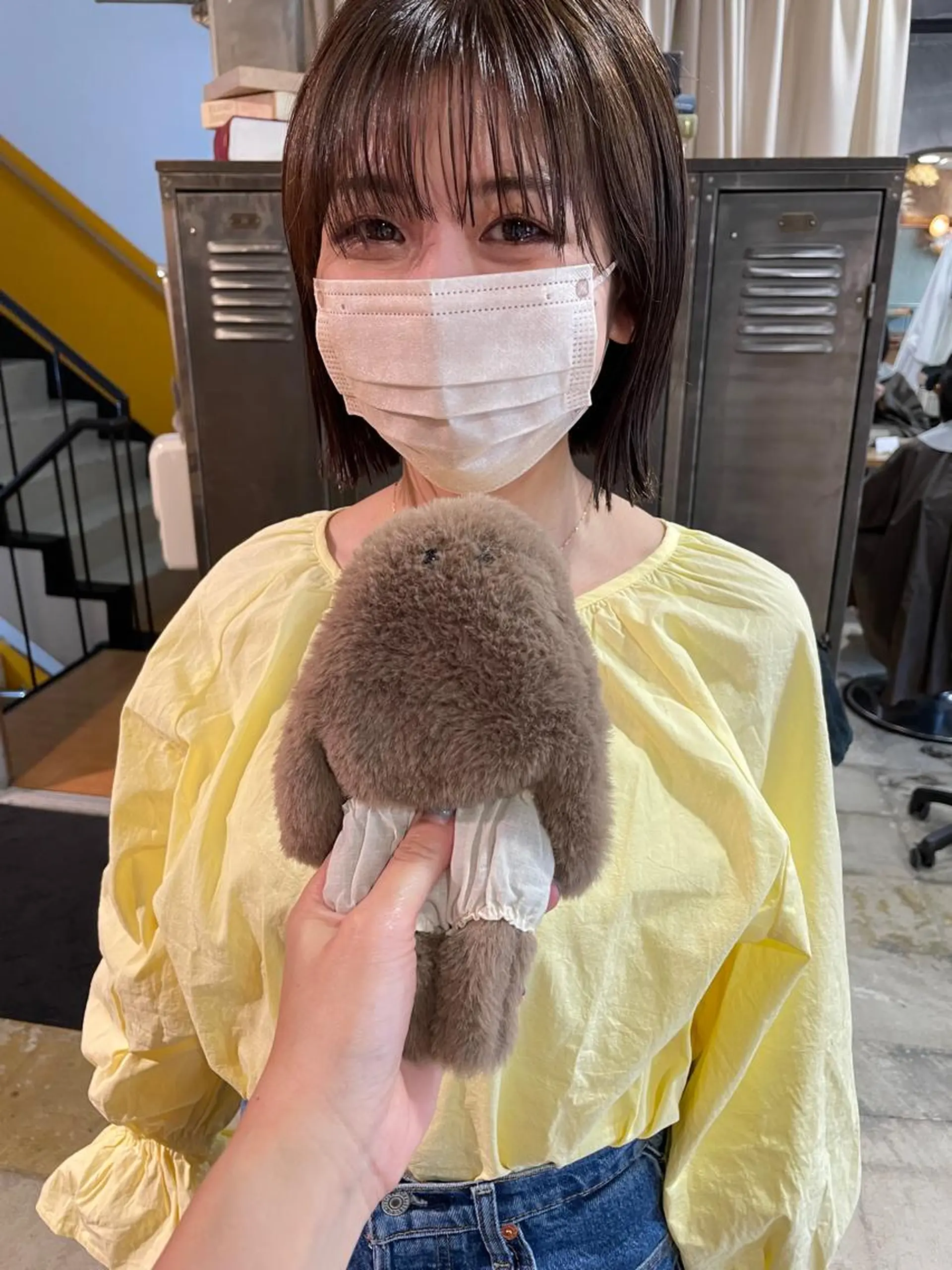 ミディアム カット ヘアカラー トリートメント さの あやねのヘアスタイル